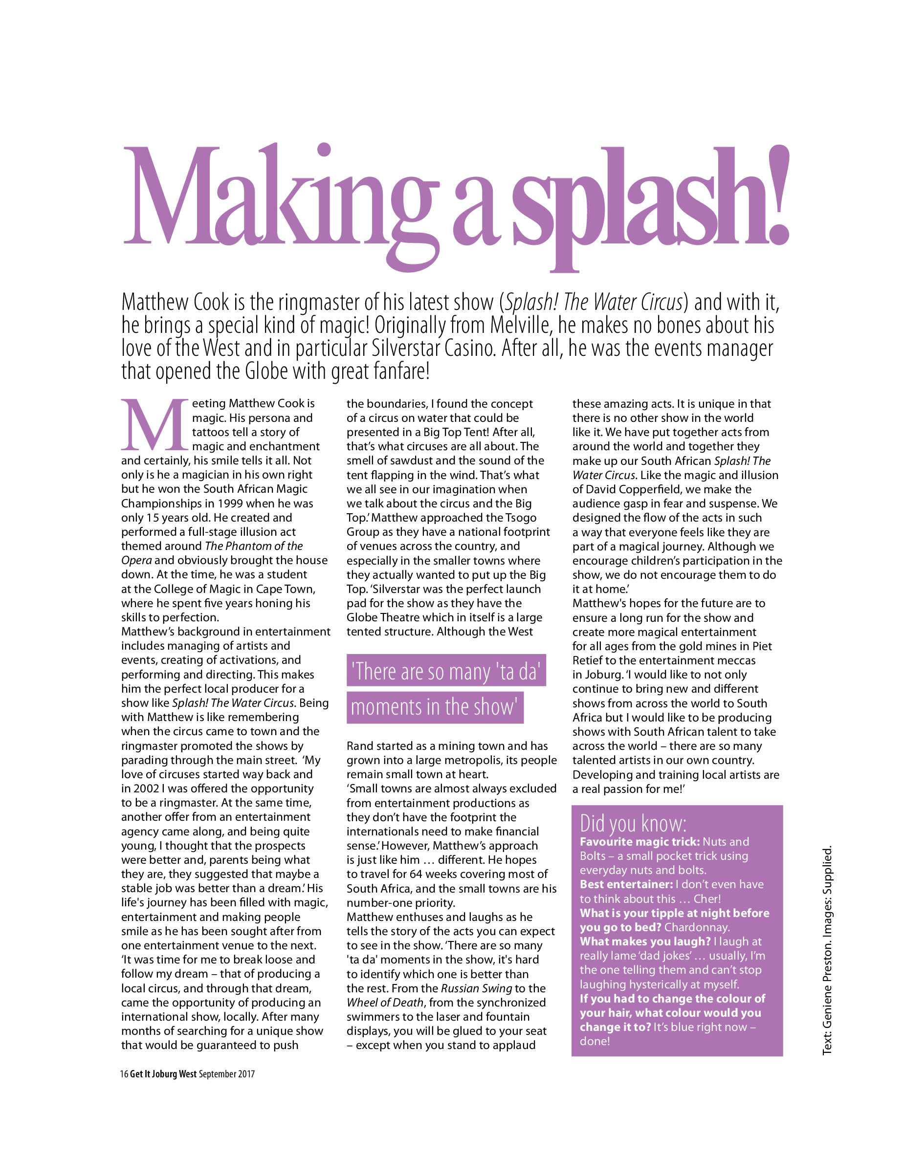 Get it JHB West – September 2017 page 16