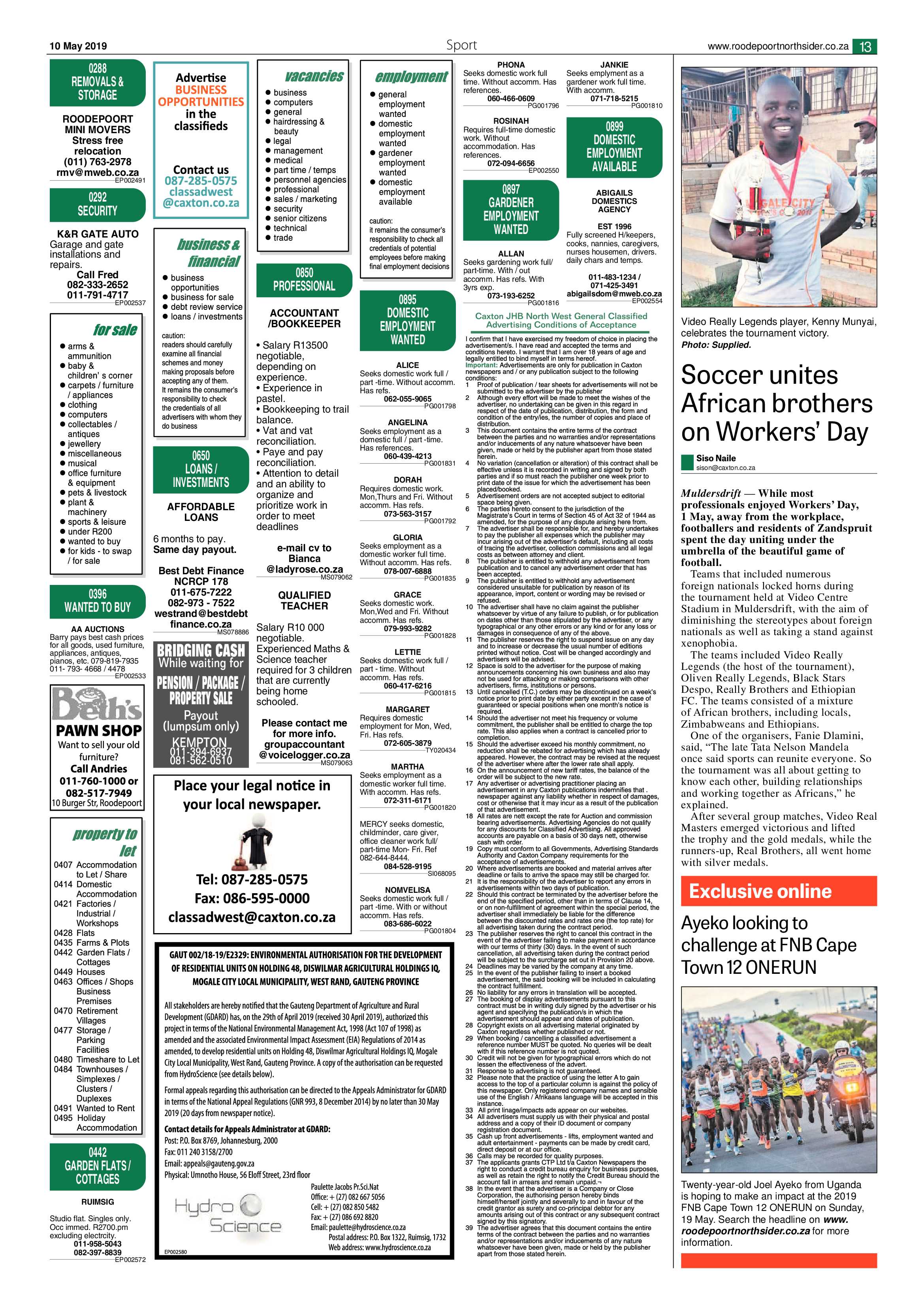 Roodepoort Northsider 10 May 2019 page 13