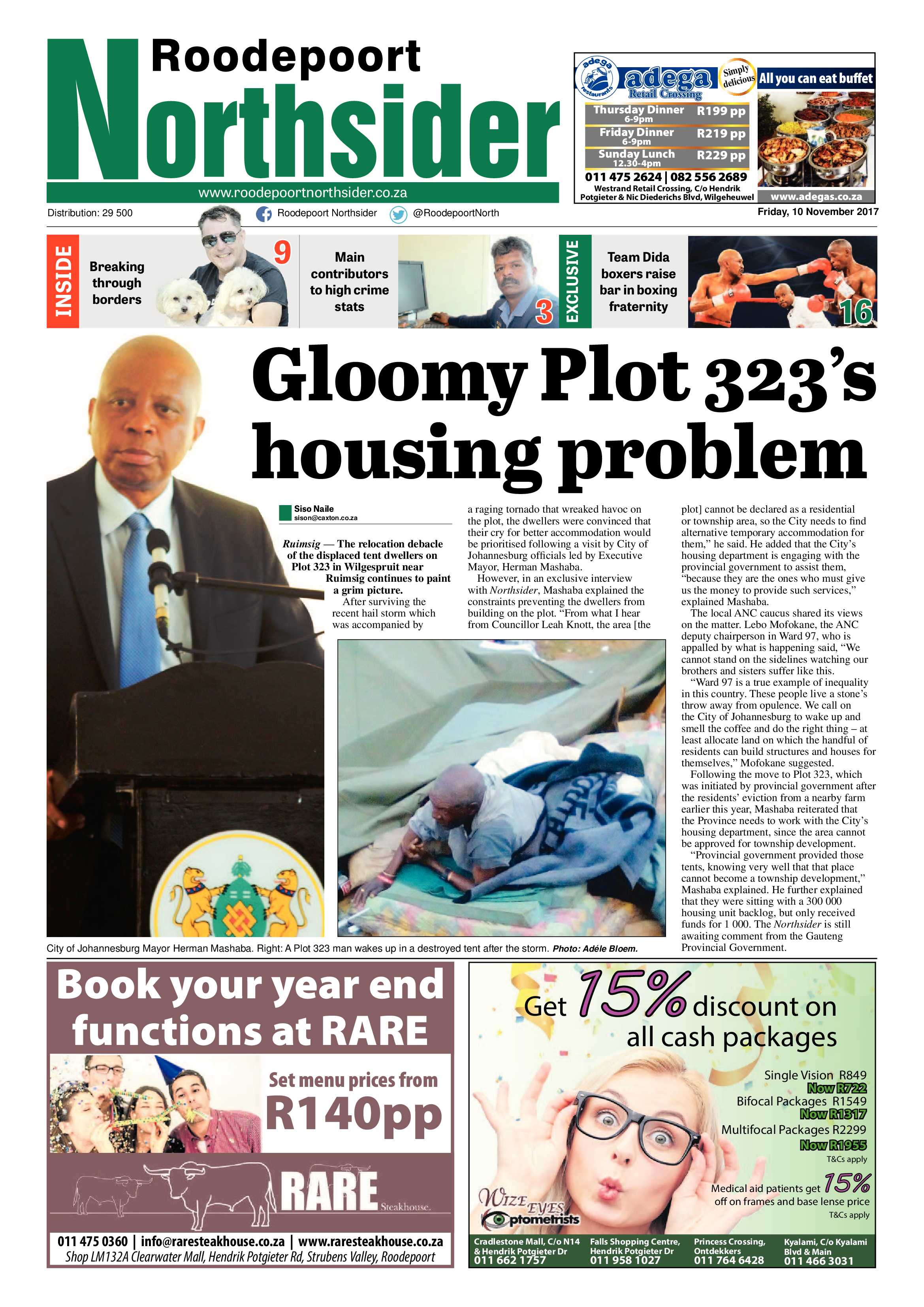 Roodepoort Northsider 10 November 2017 page 1