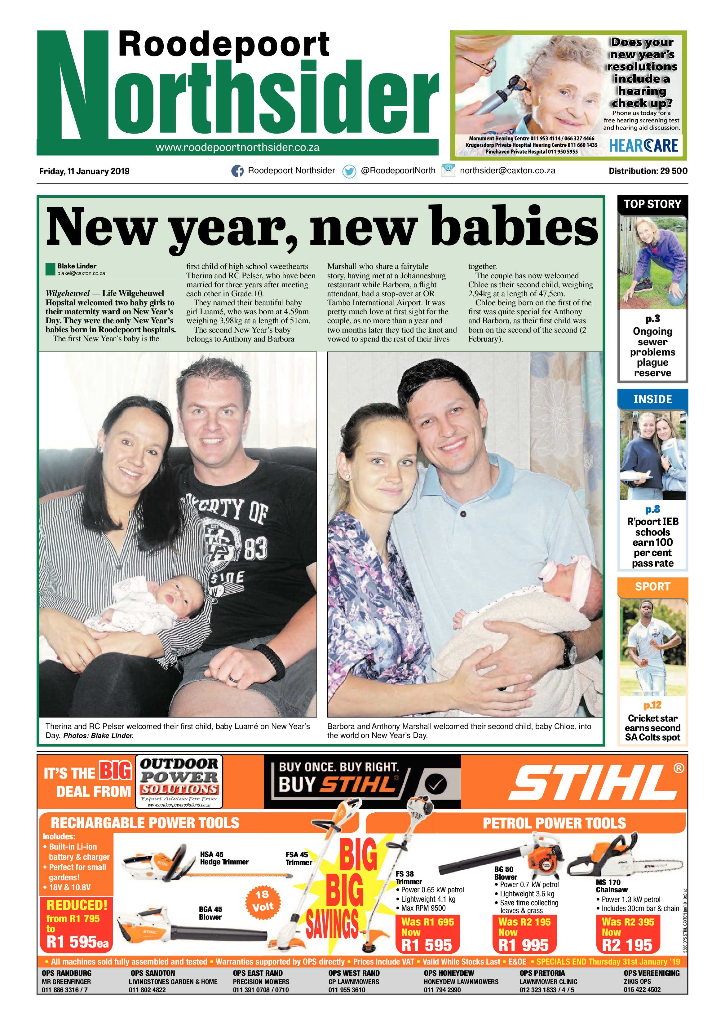 Roodepoort Northsider 11 January 2019 page 1