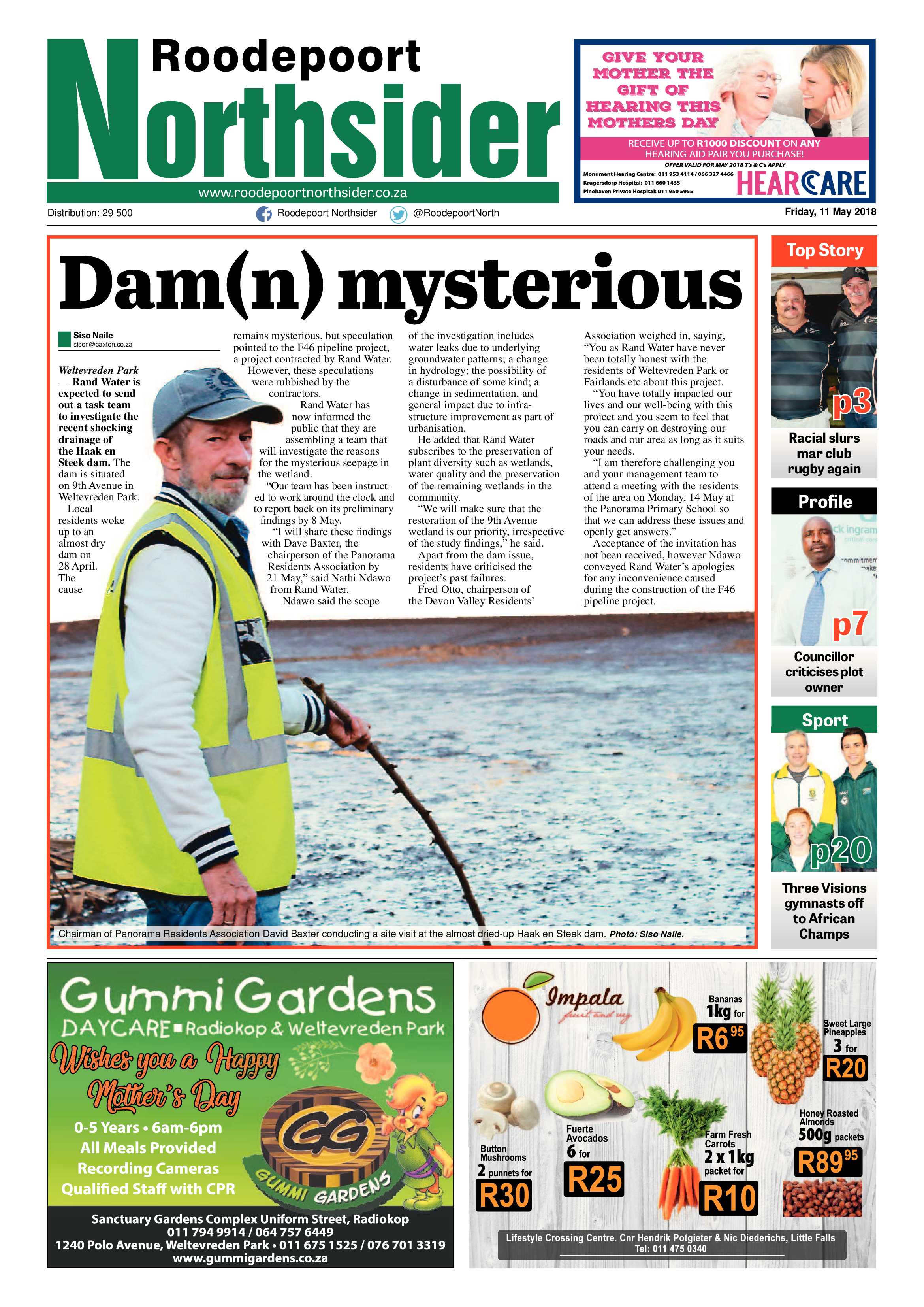 Roodepoort Northsider 11 May 2018 page 1