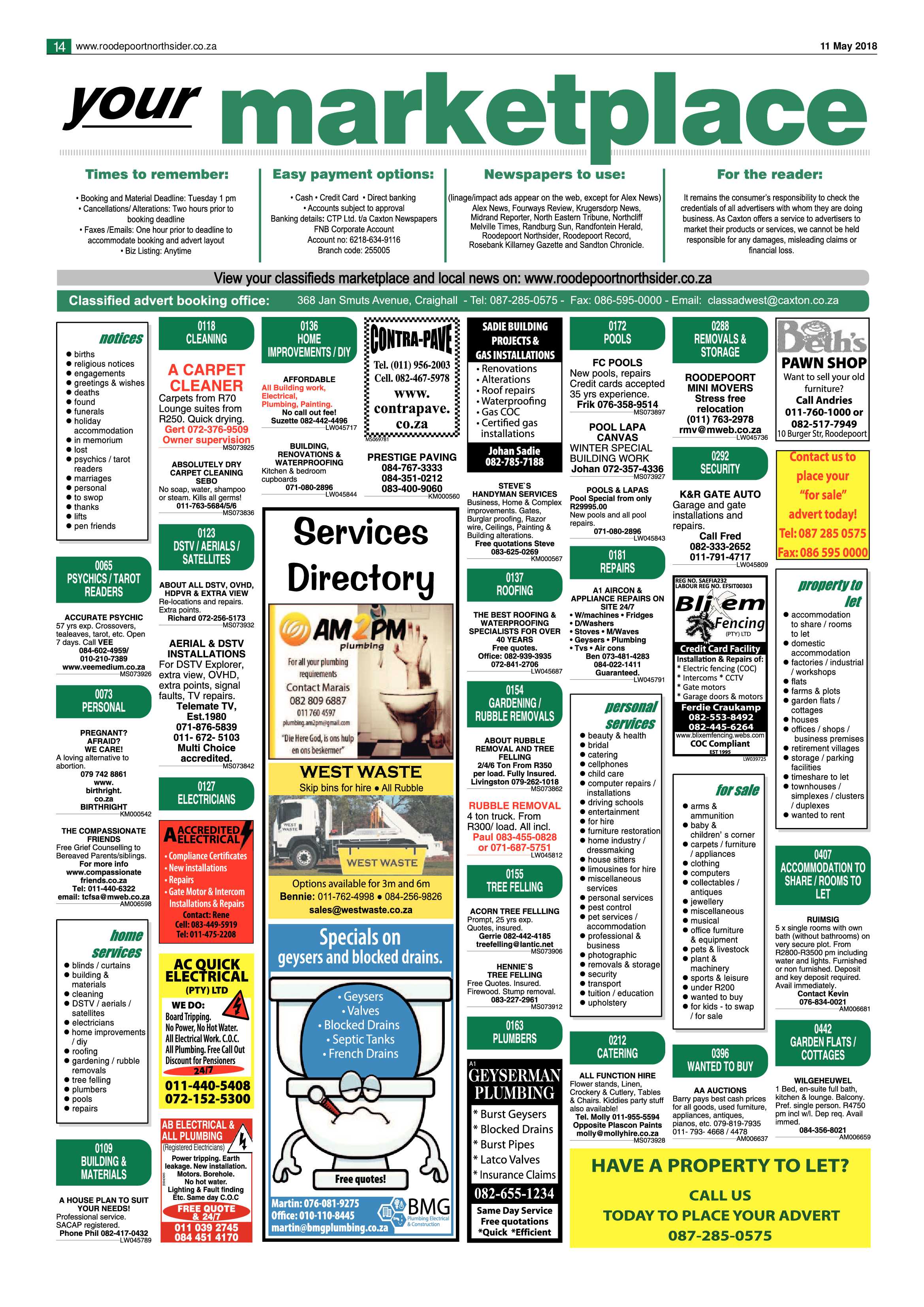 Roodepoort Northsider 11 May 2018 page 14