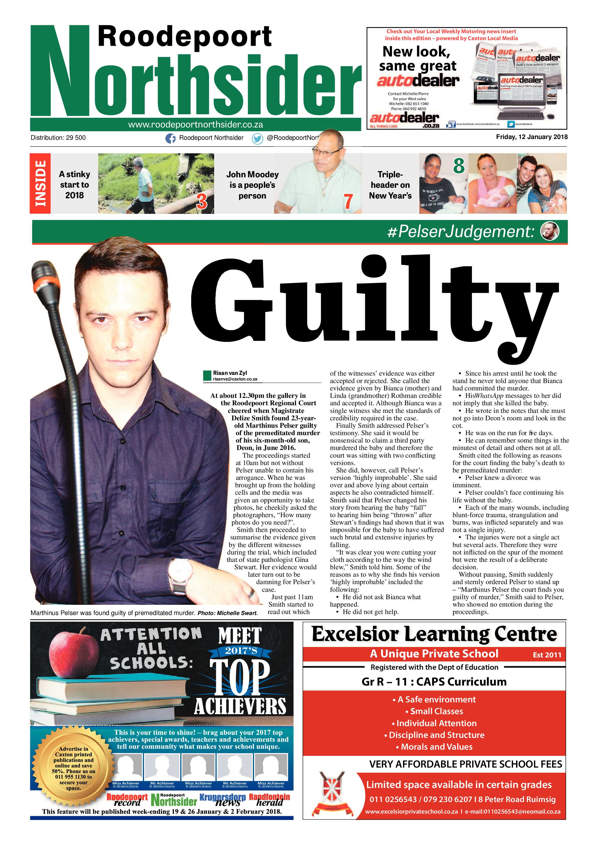 Roodepoort Northsider 12 January 2018 page 1