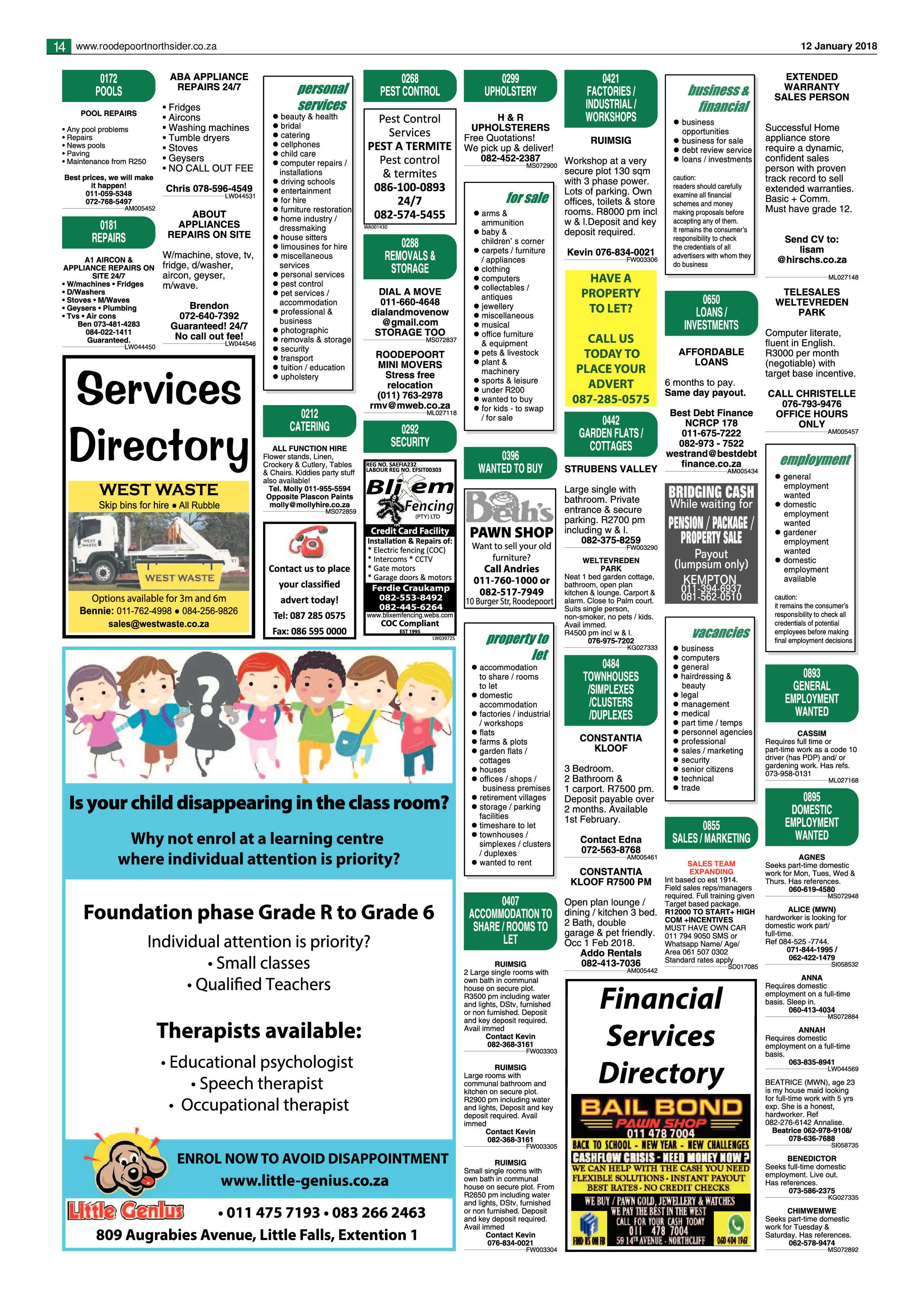 Roodepoort Northsider 12 January 2018 page 14