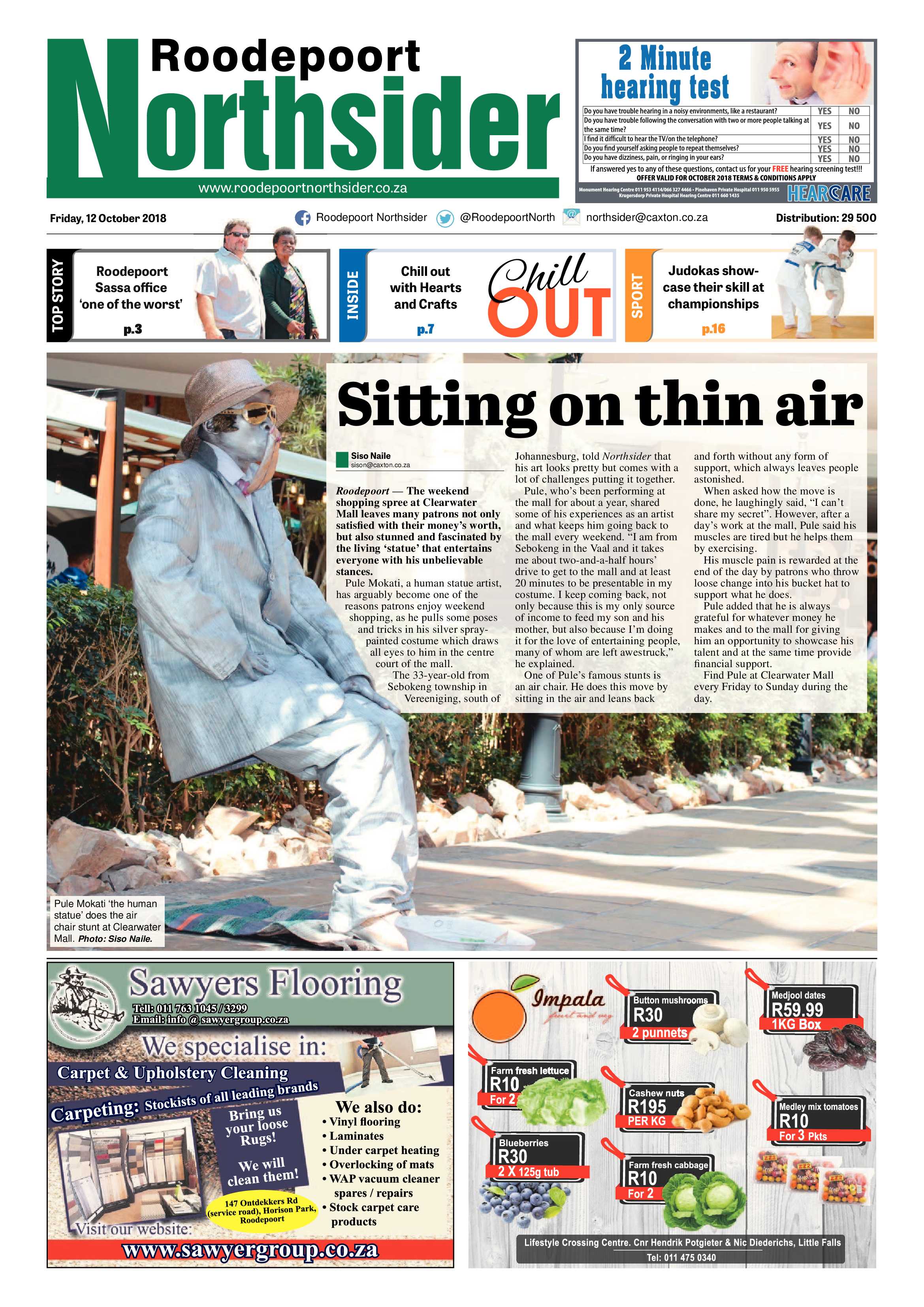 Roodepoort Northsider 12 October 2018 page 1