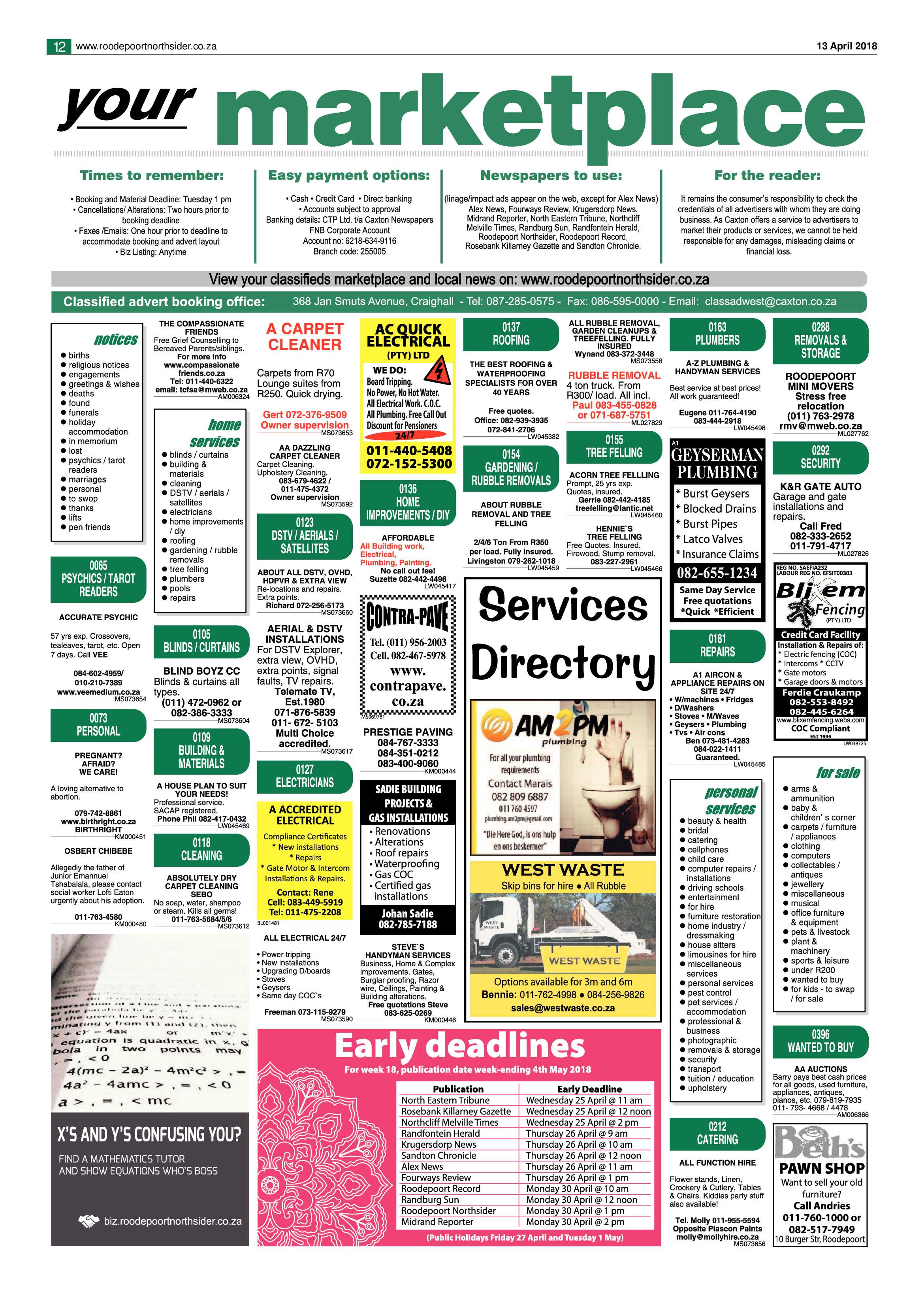 Roodepoort Northsider 13 April 2018 page 12