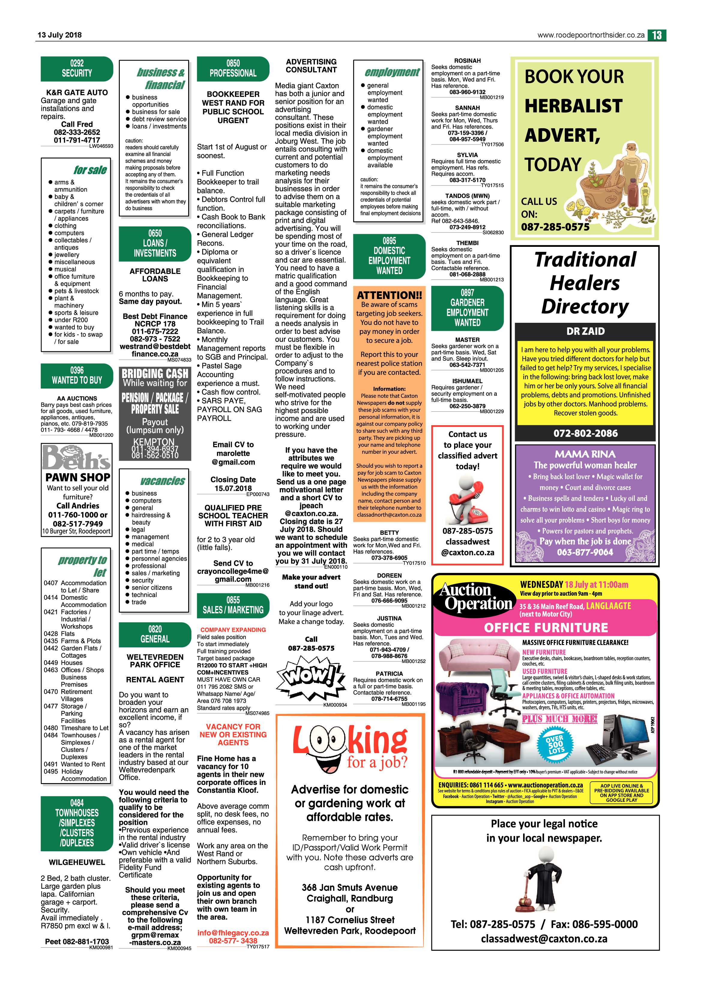 Roodepoort Northsider 13 July 2018 page 13