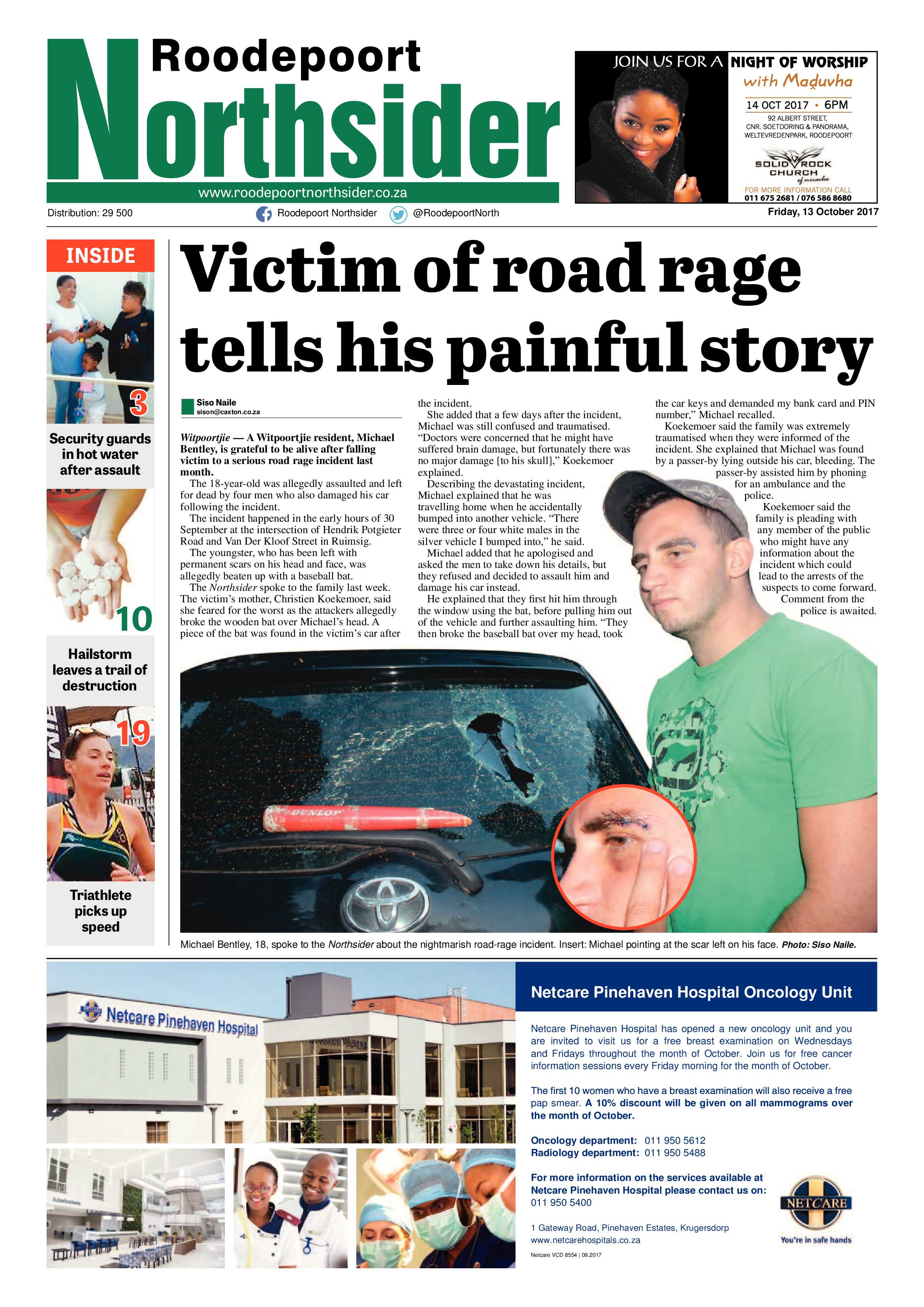 Roodepoort Northsider 13 October 2017 page 1