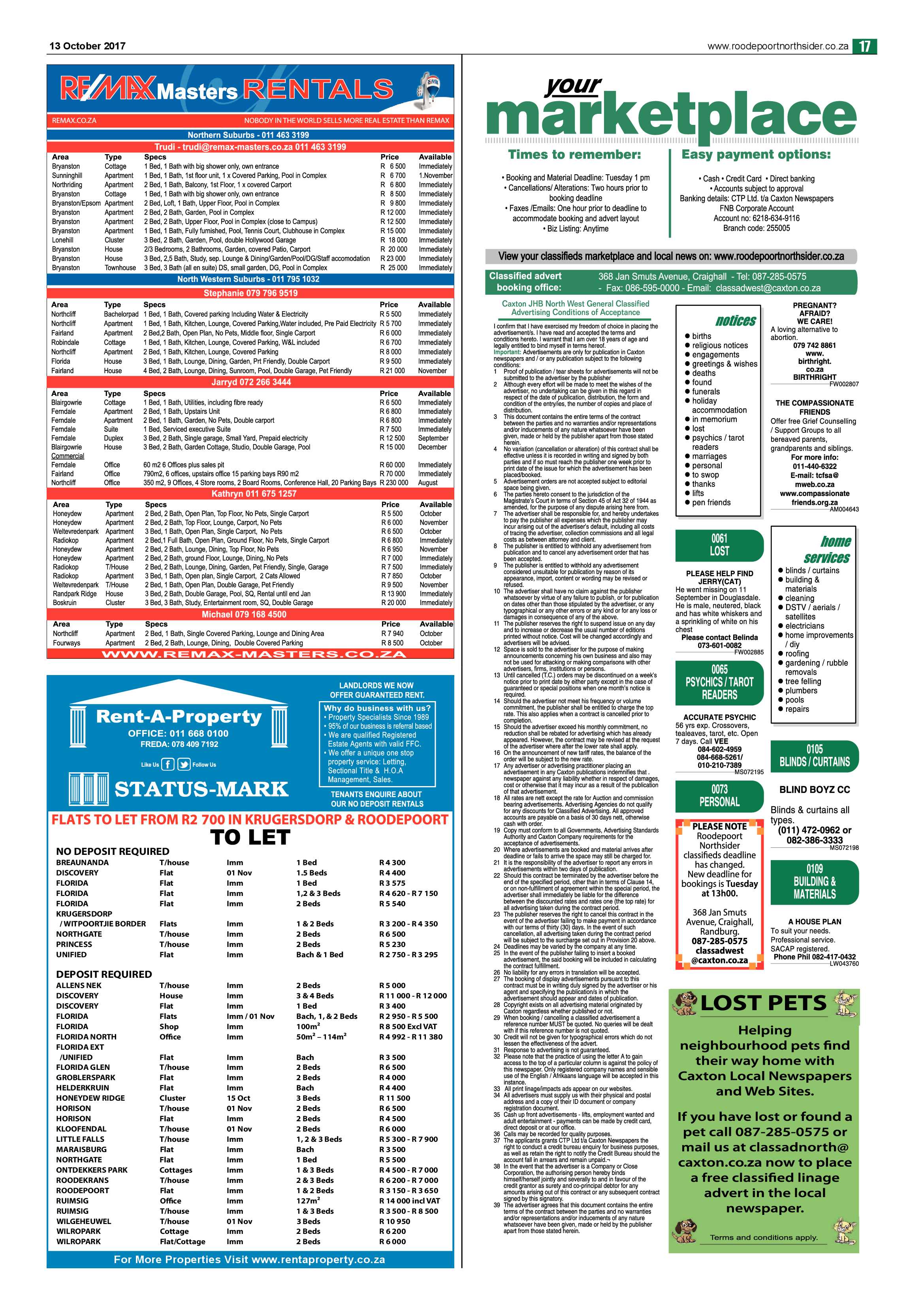 Roodepoort Northsider 13 October 2017 page 17