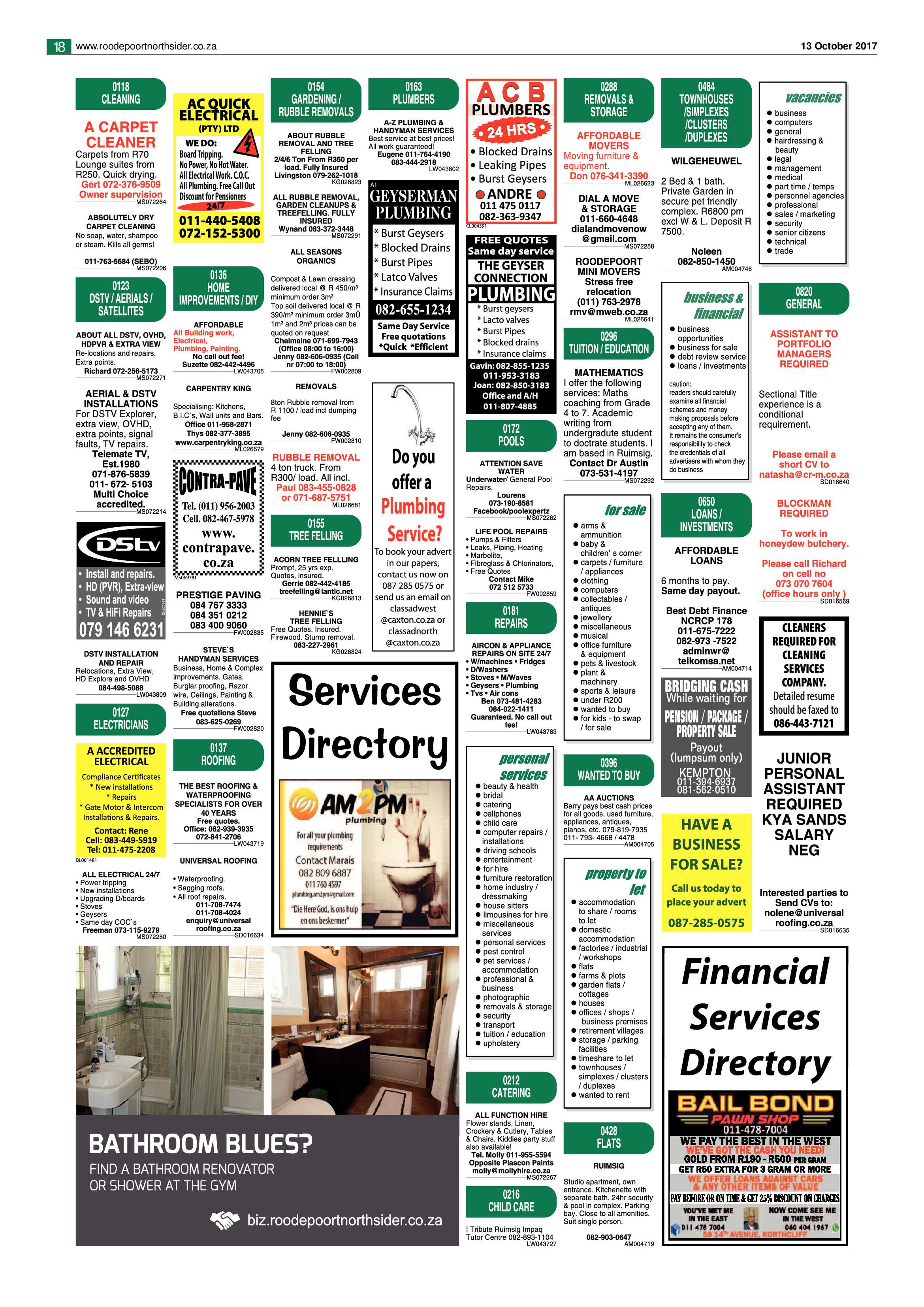 Roodepoort Northsider 13 October 2017 page 18