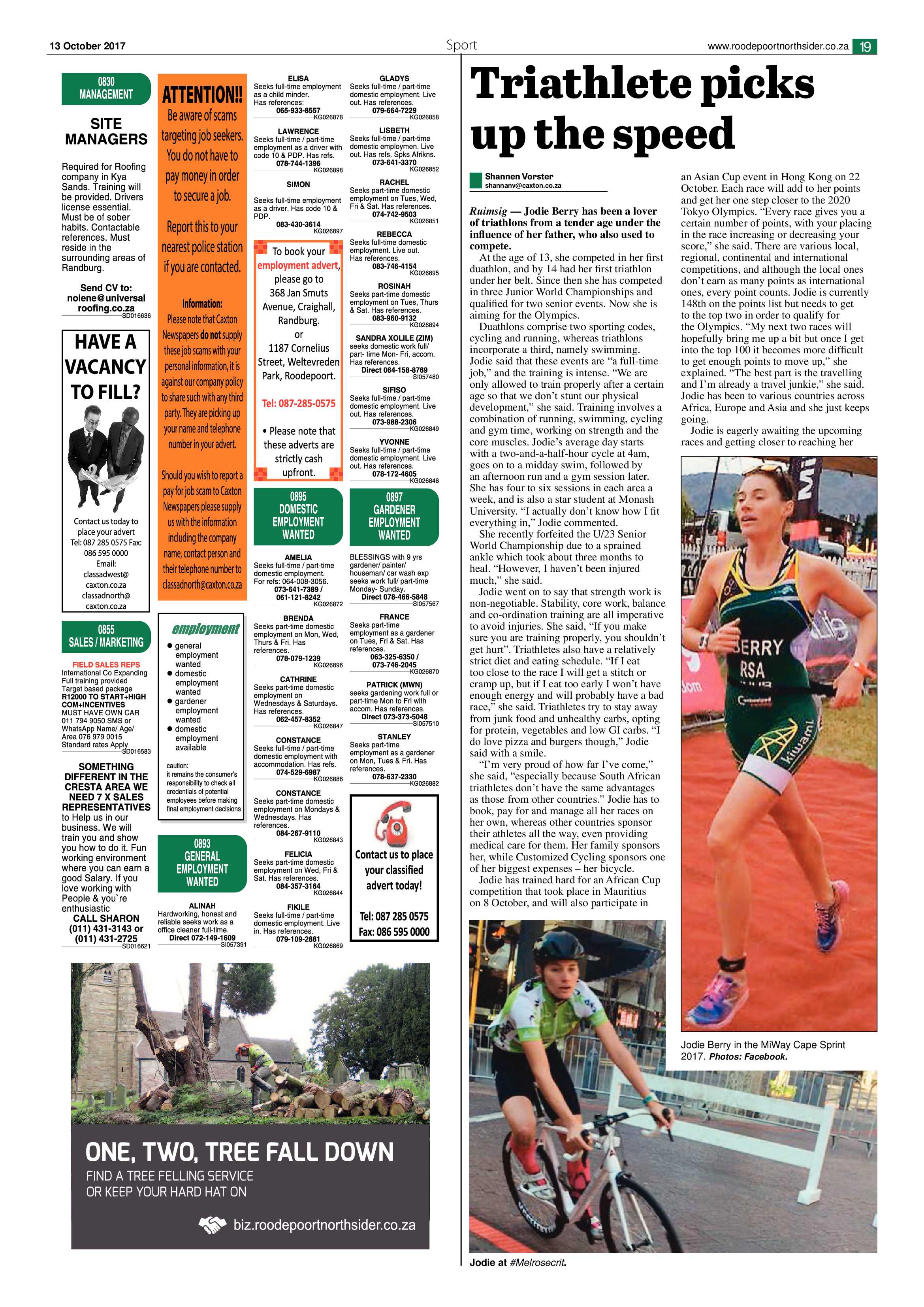 Roodepoort Northsider 13 October 2017 page 19