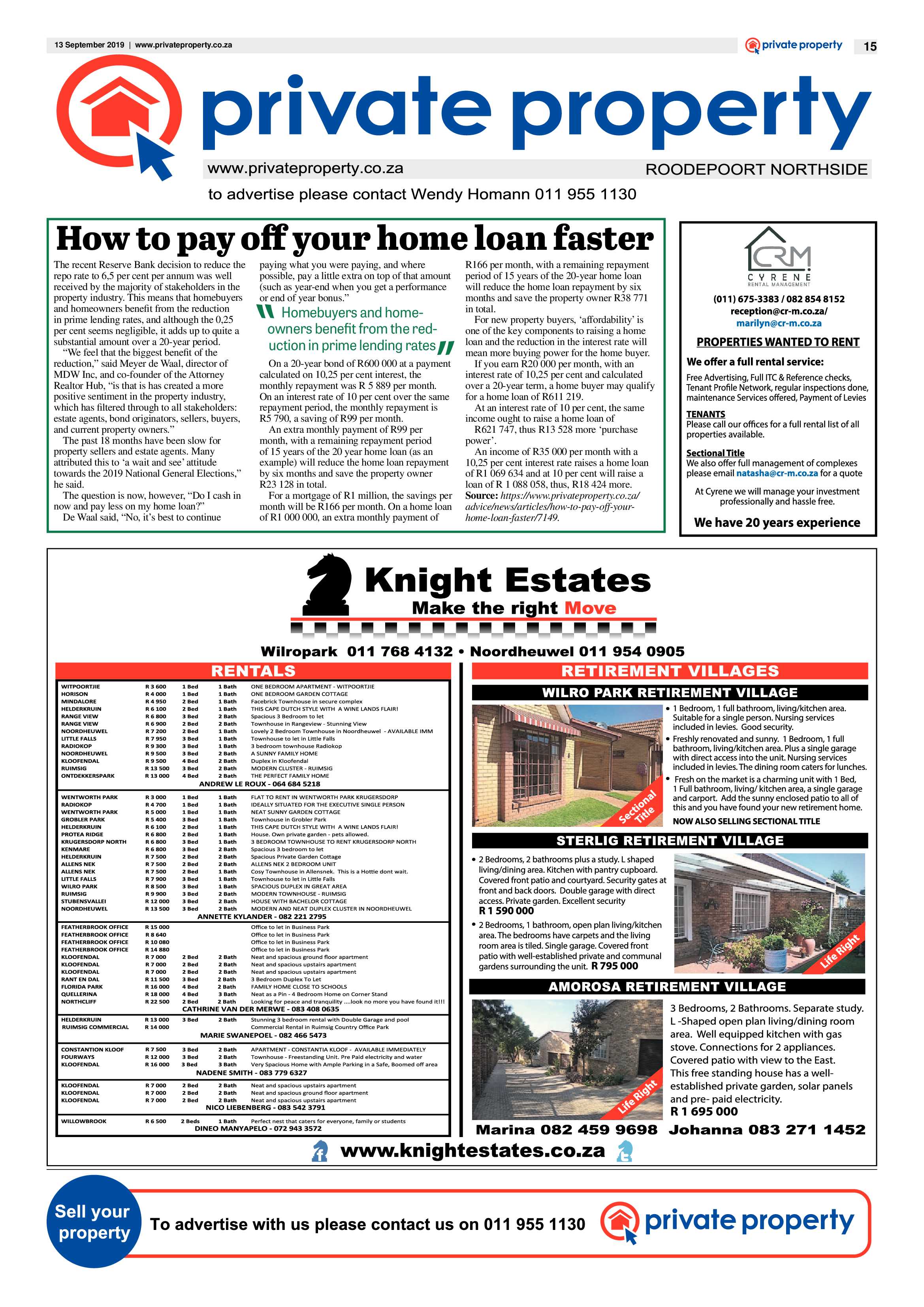 Roodepoort Northsider 13 September 2019 page 15