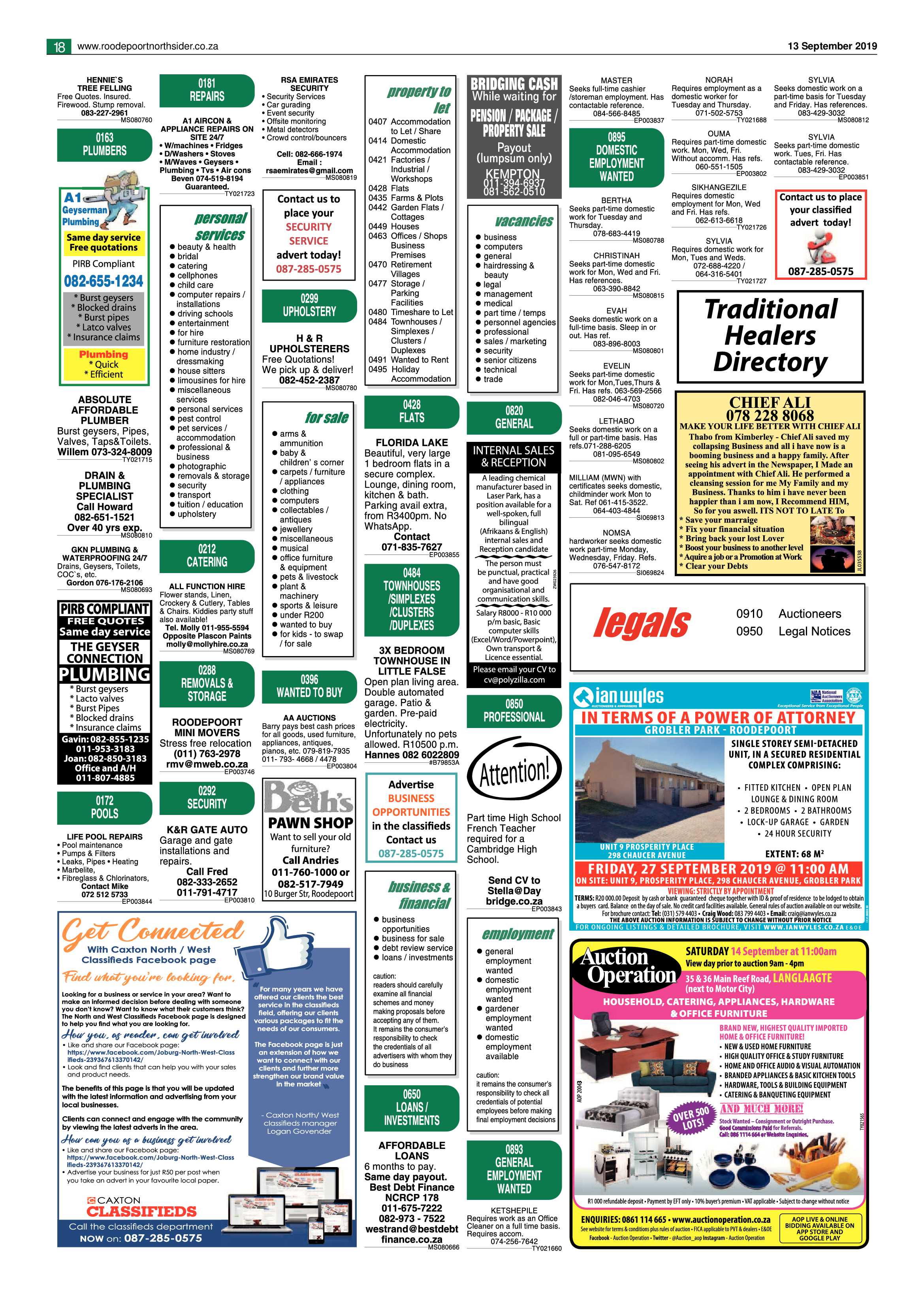 Roodepoort Northsider 13 September 2019 page 18