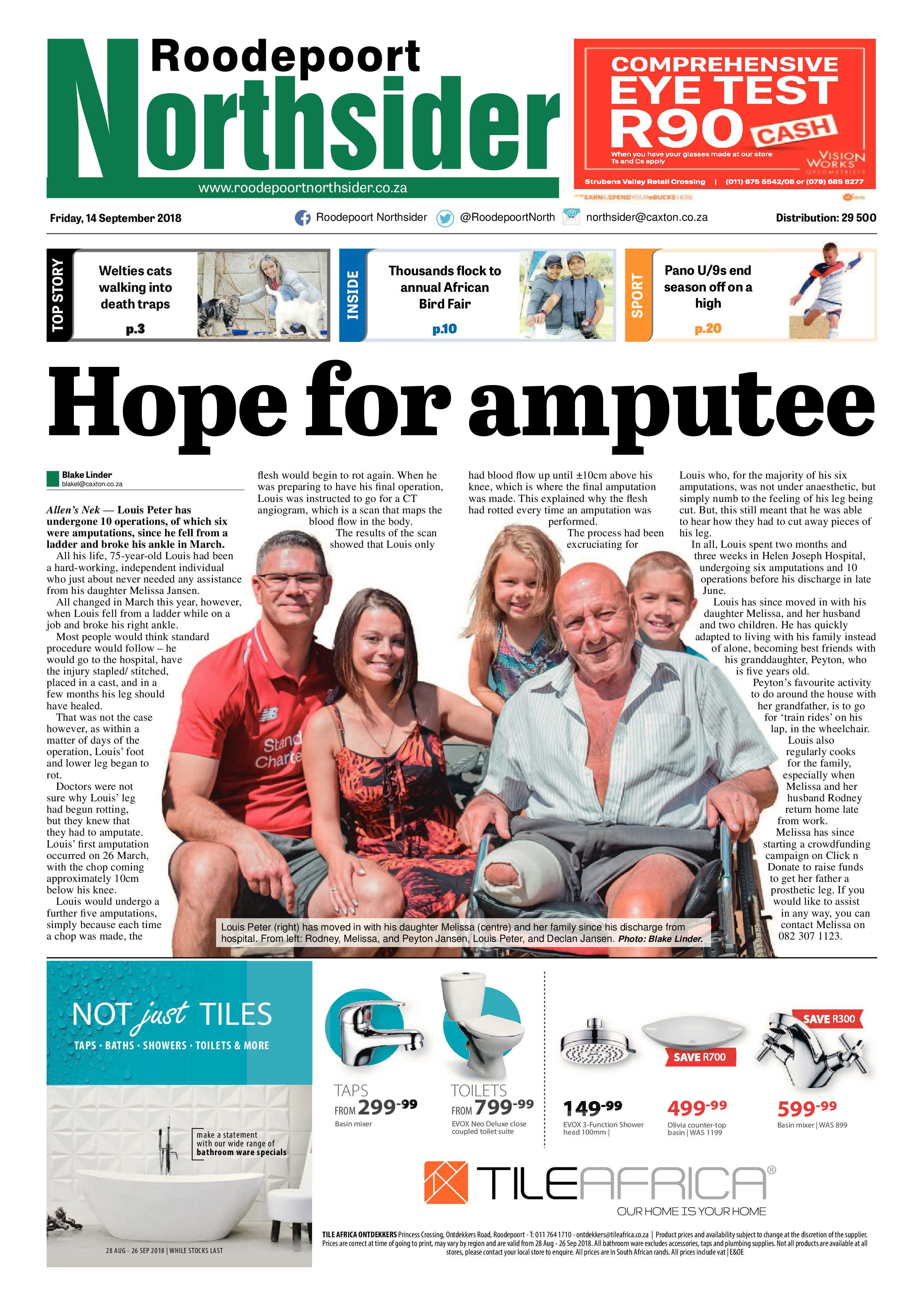 Roodepoort Northsider 14 September 2018 page 1