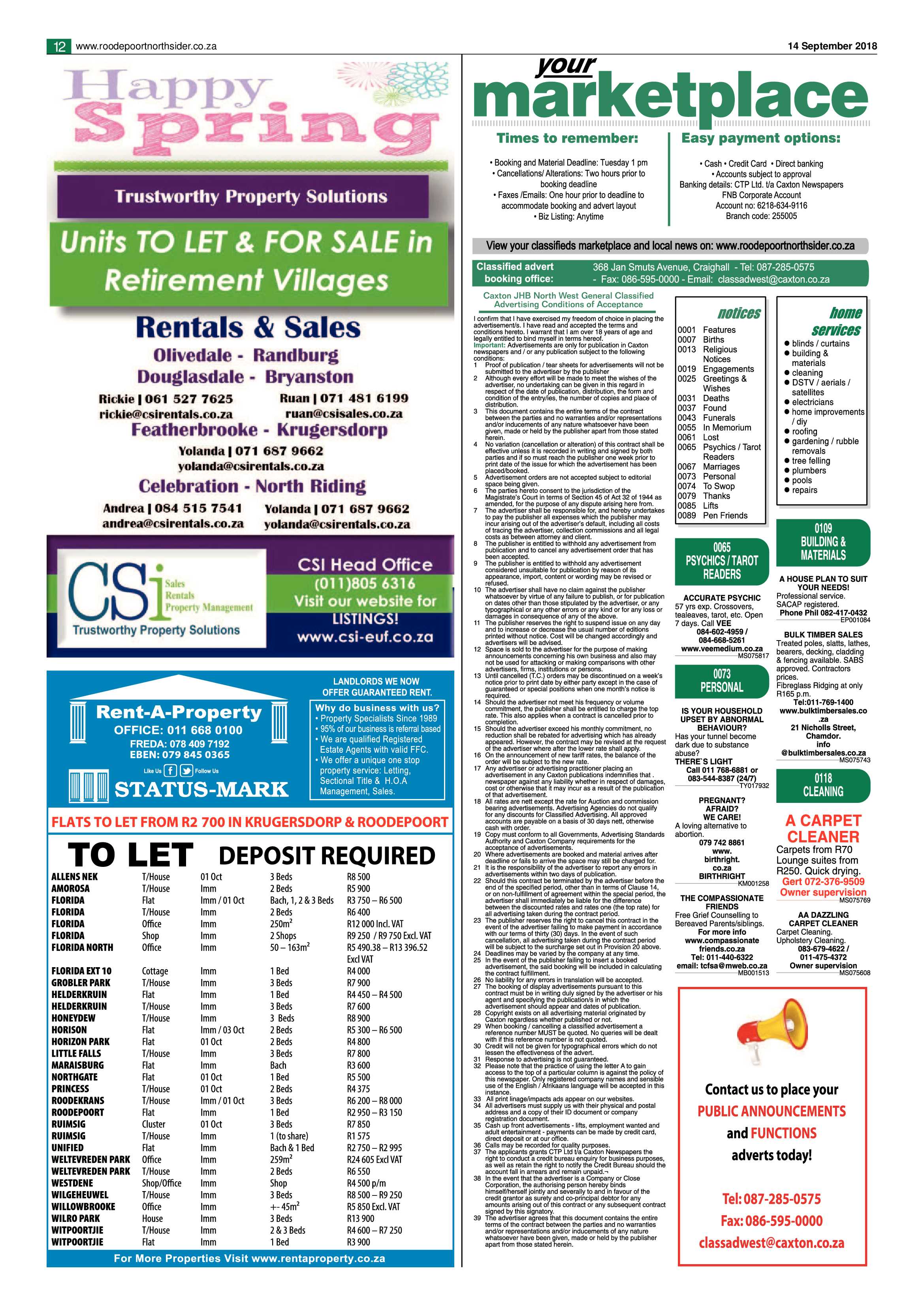 Roodepoort Northsider 14 September 2018 page 12