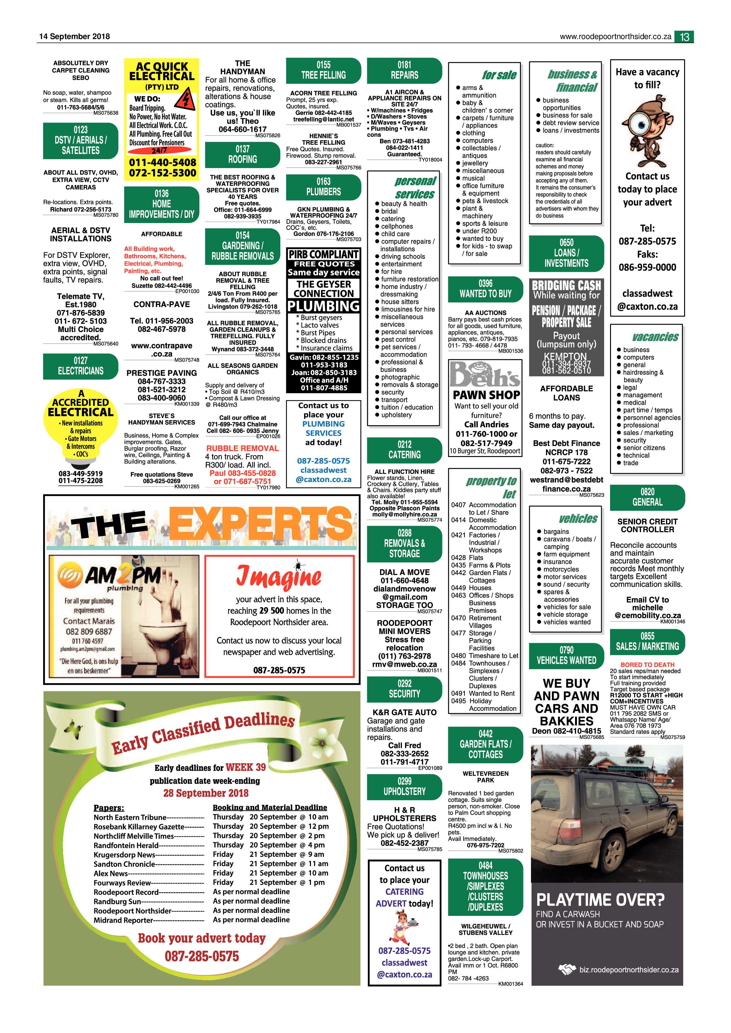 Roodepoort Northsider 14 September 2018 page 13