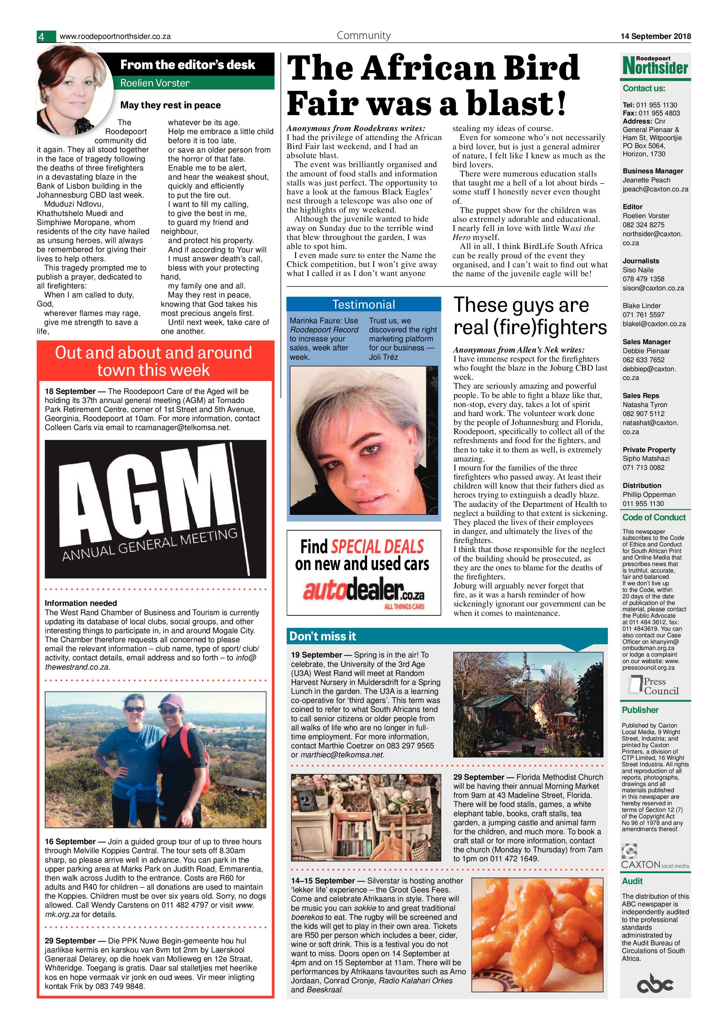 Roodepoort Northsider 14 September 2018 page 4