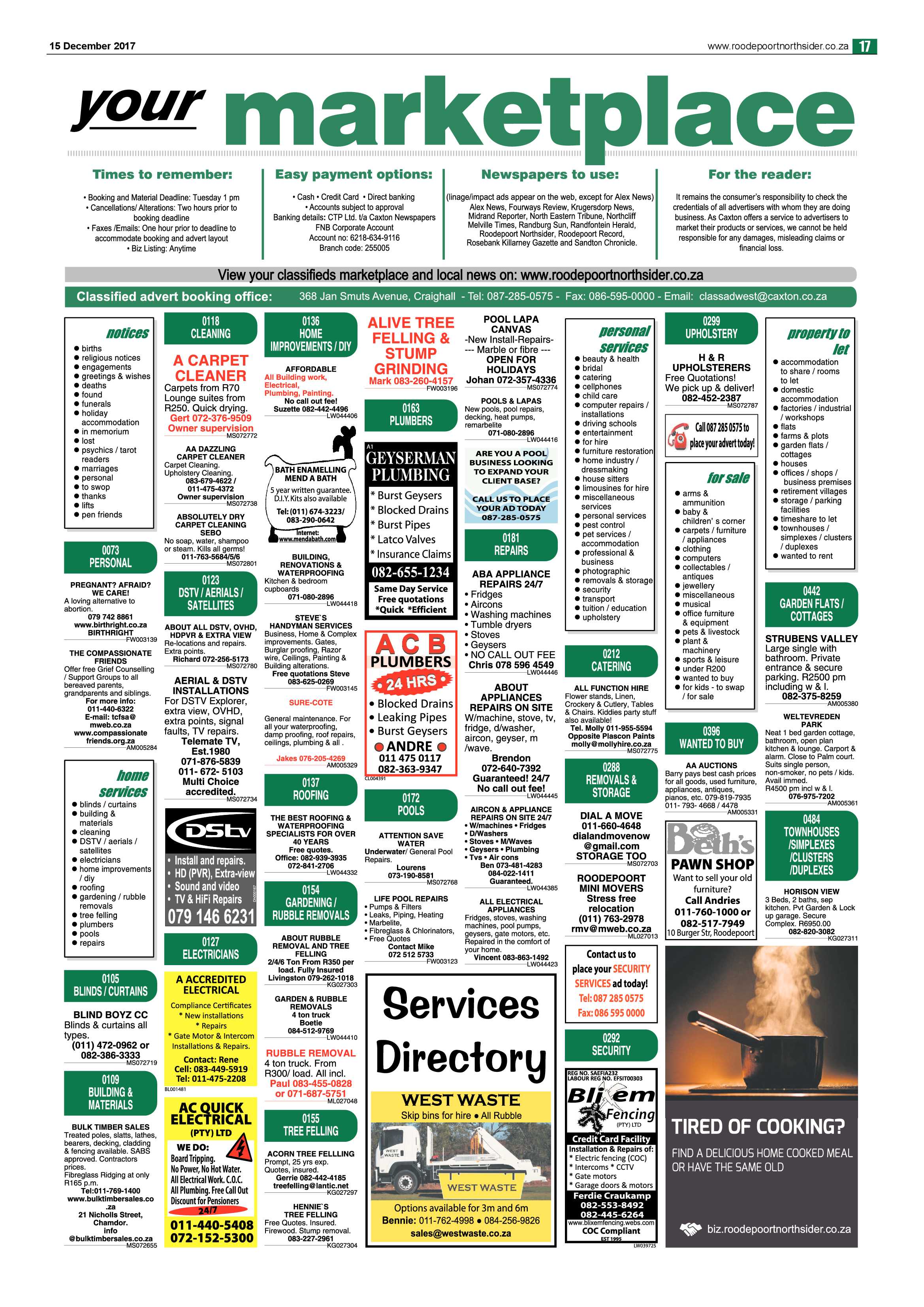 Roodepoort Northsider 15 December 2017 page 17