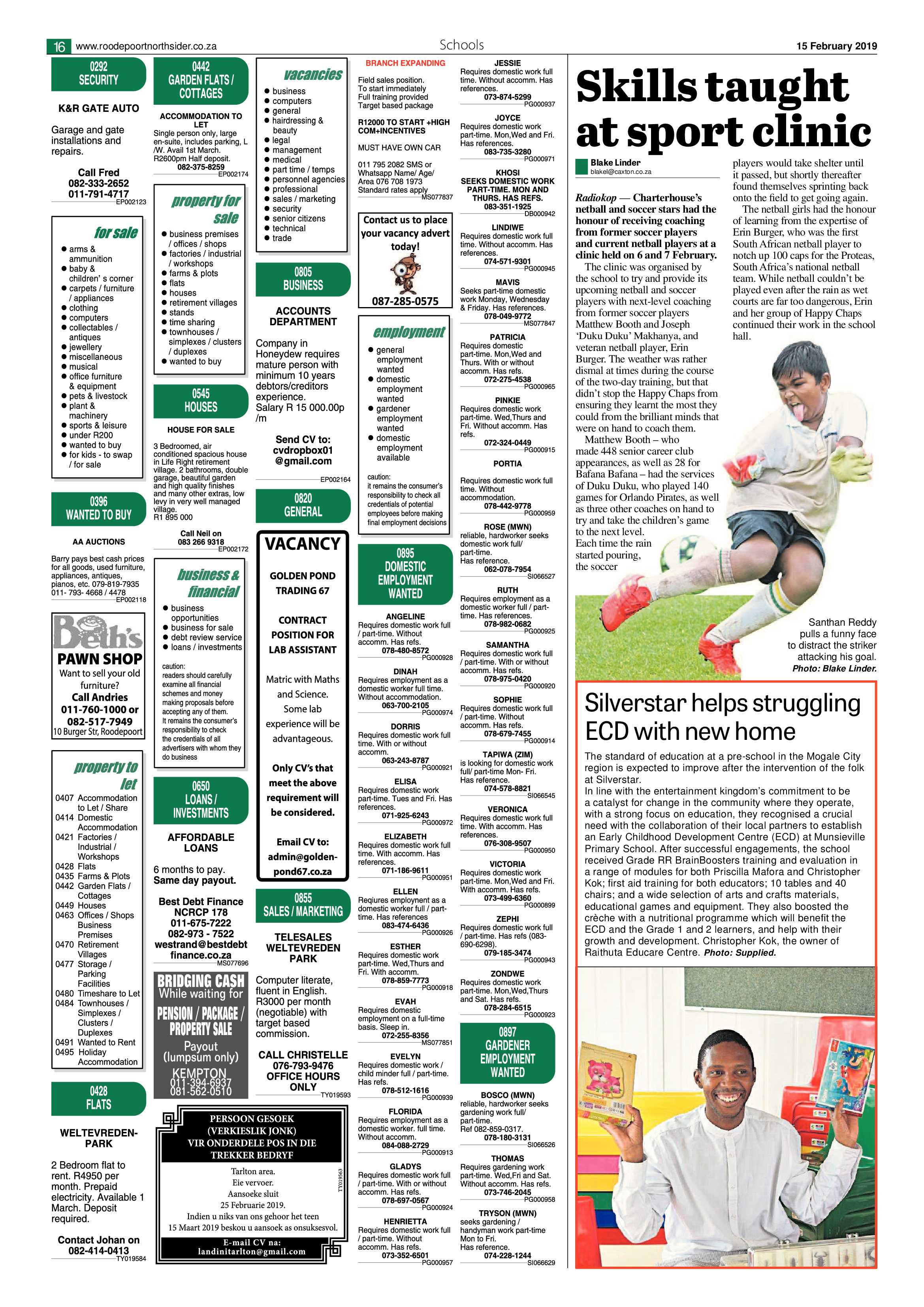 Roodepoort Northsider 15 February 2019 page 16