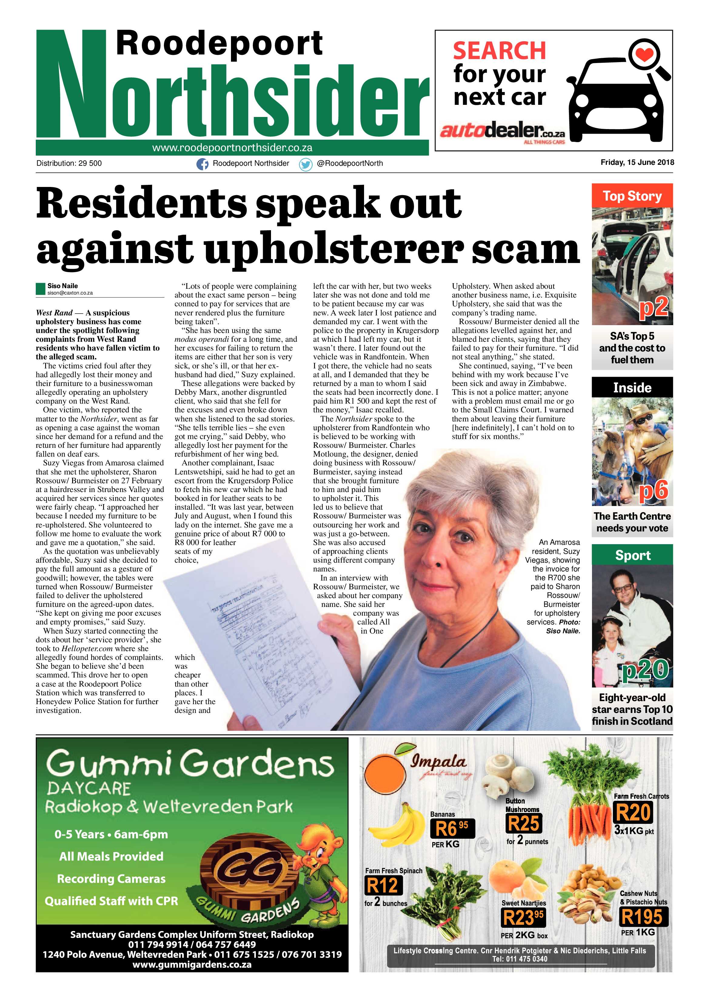 Roodepoort Northsider 15 June 2018 page 1