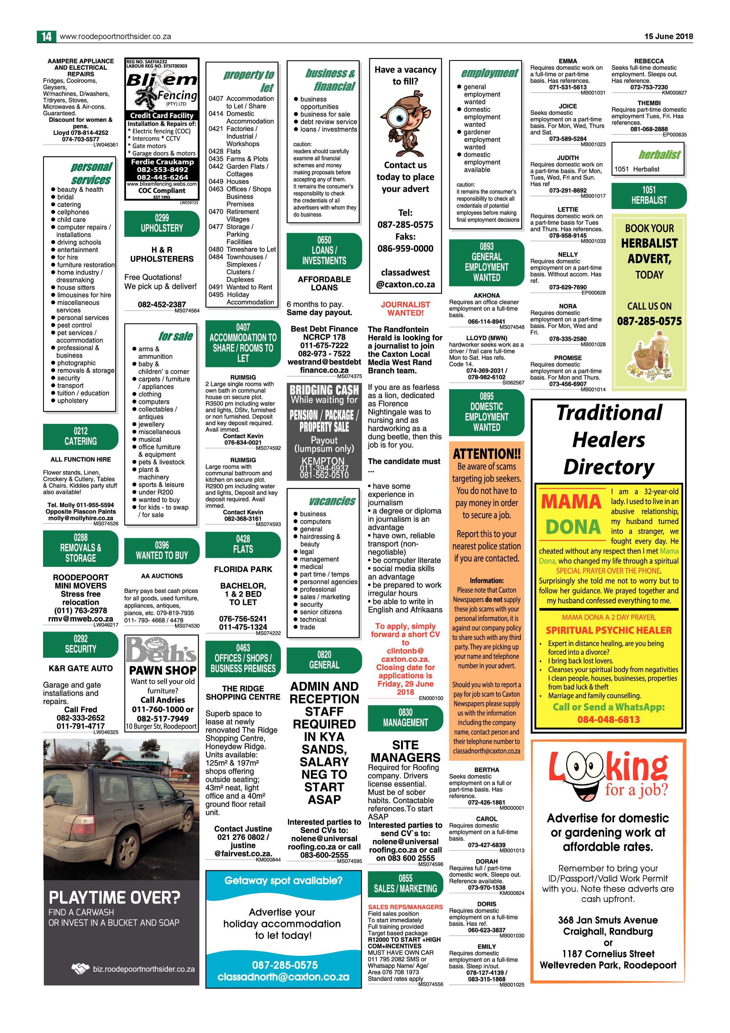 Roodepoort Northsider 15 June 2018 page 14