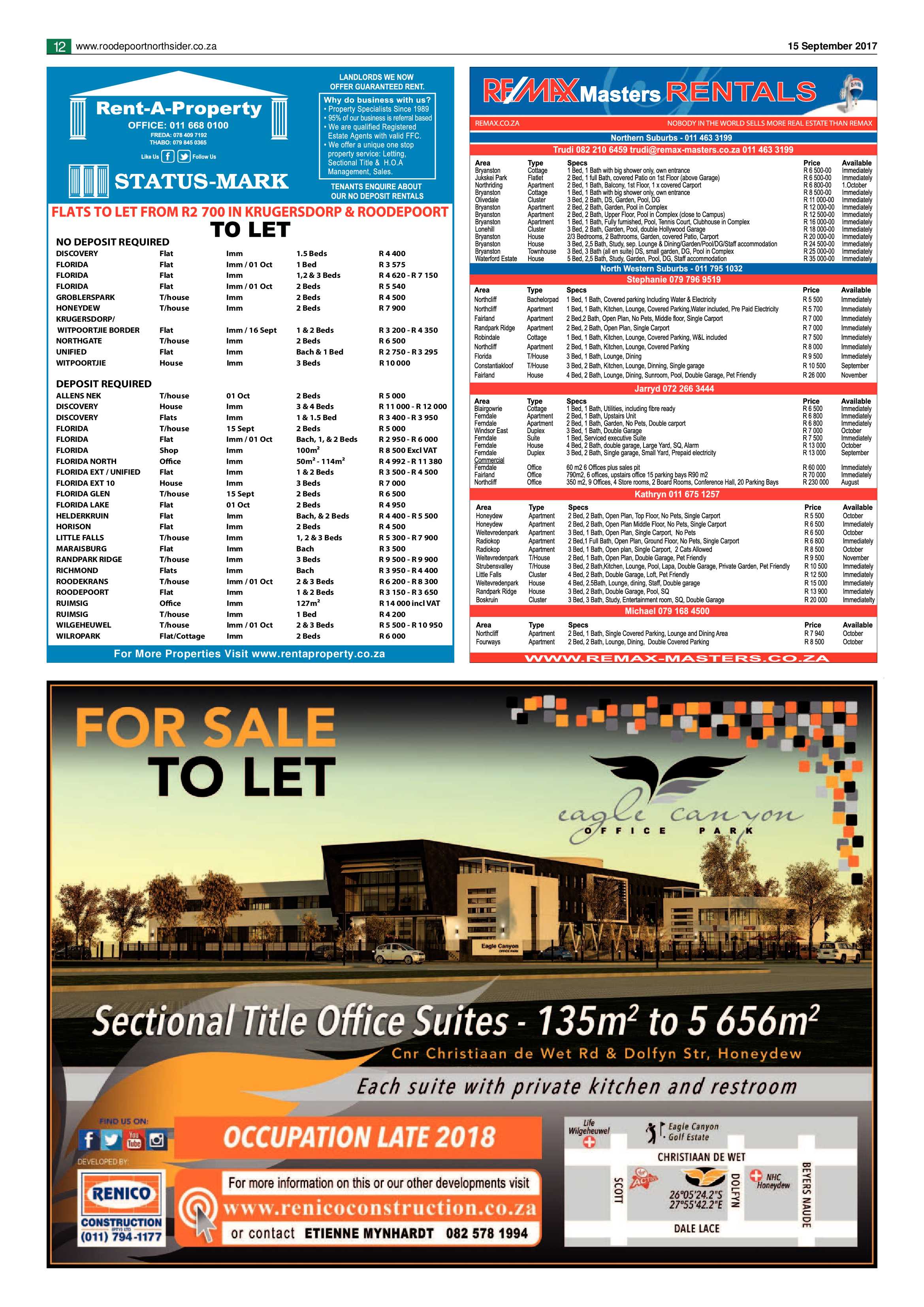 Roodepoort Northsider 15 September 2017 page 12