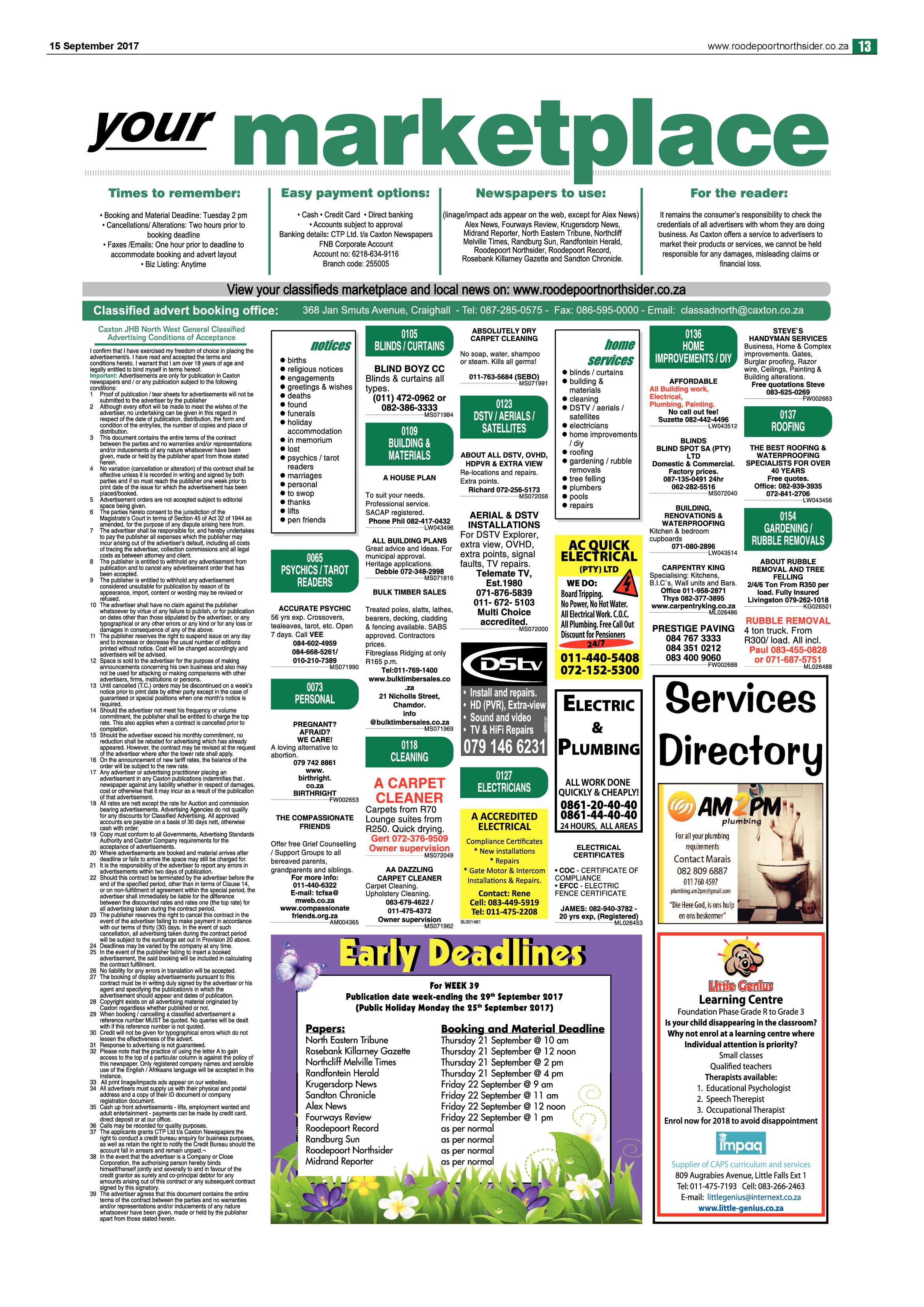 Roodepoort Northsider 15 September 2017 page 13