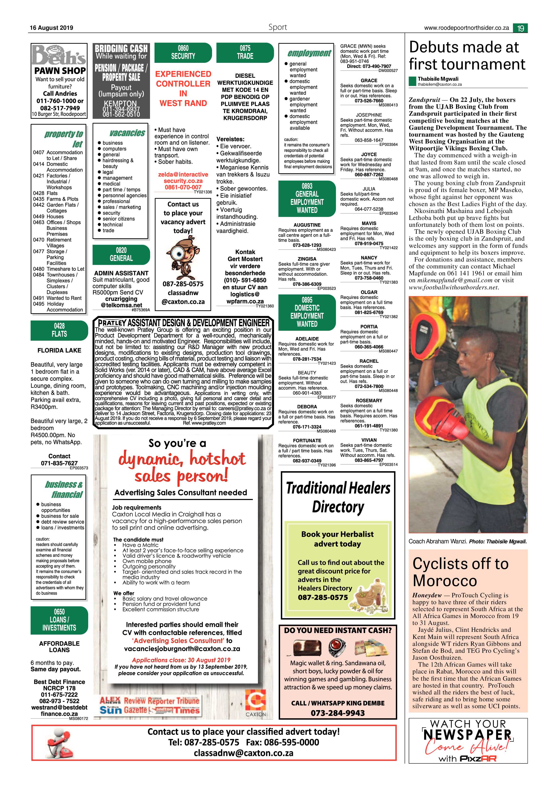 Roodepoort Northsider 16 August 2019 page 19