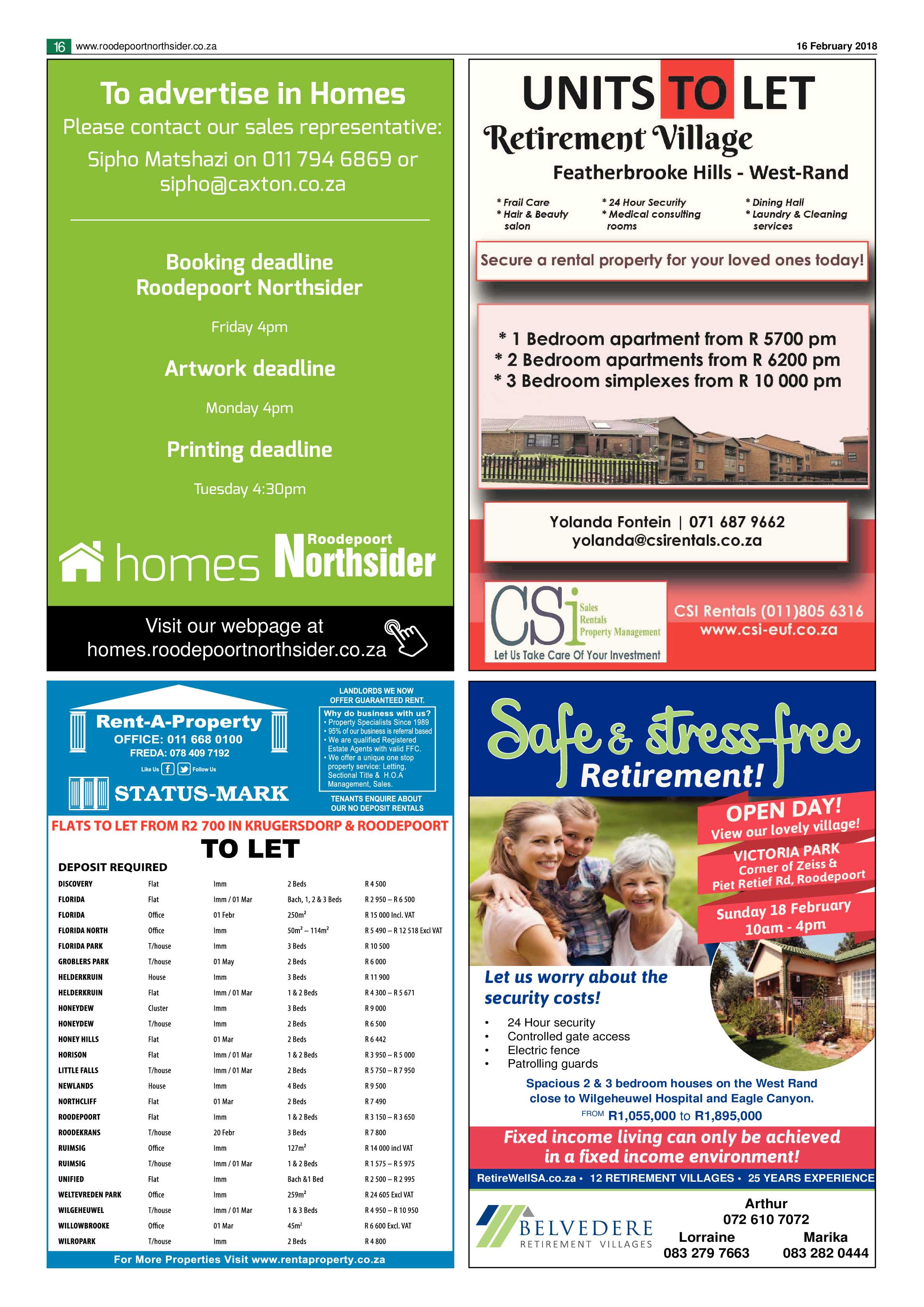 Roodepoort Northsider 16 February 2018 page 16