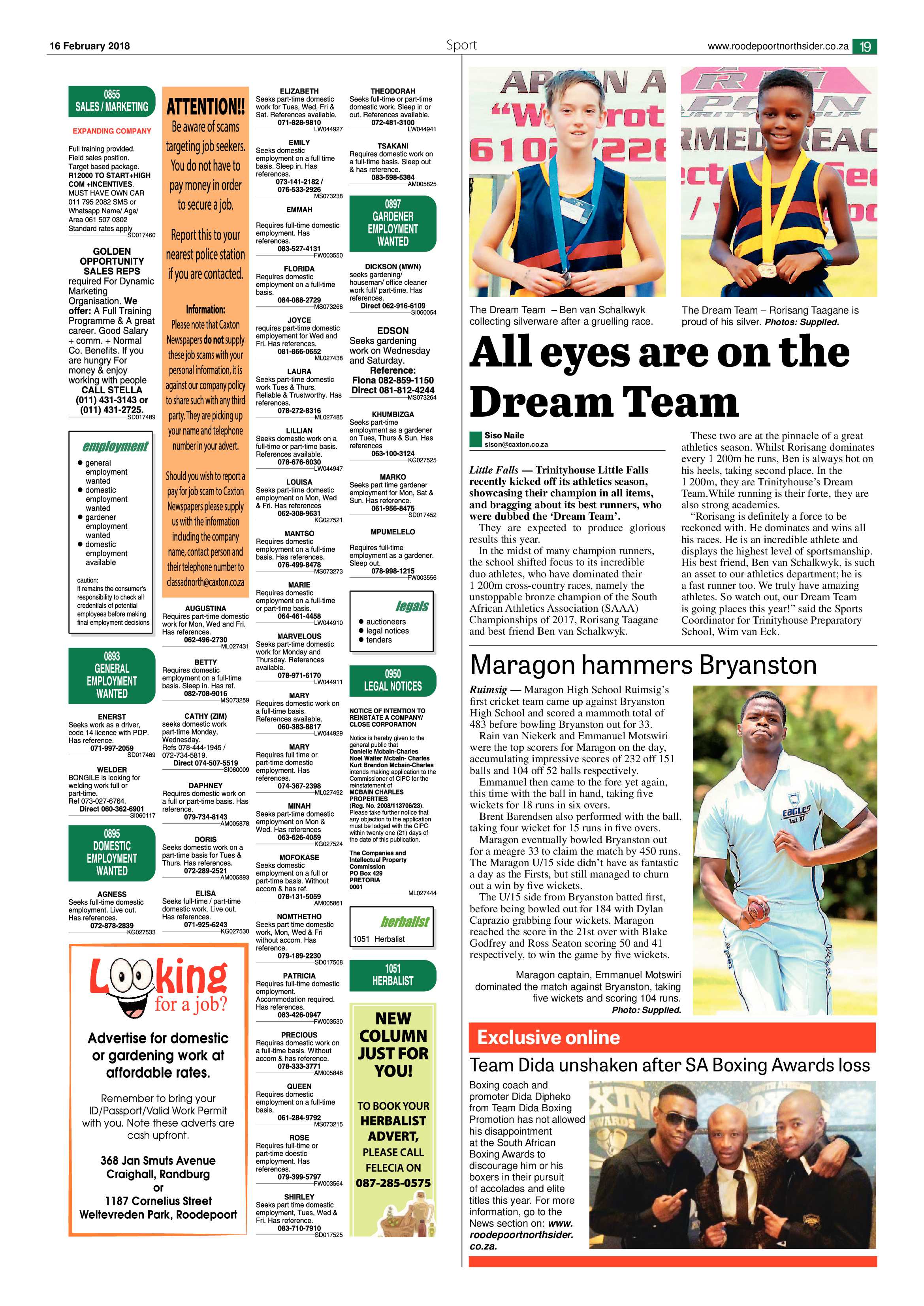 Roodepoort Northsider 16 February 2018 page 19