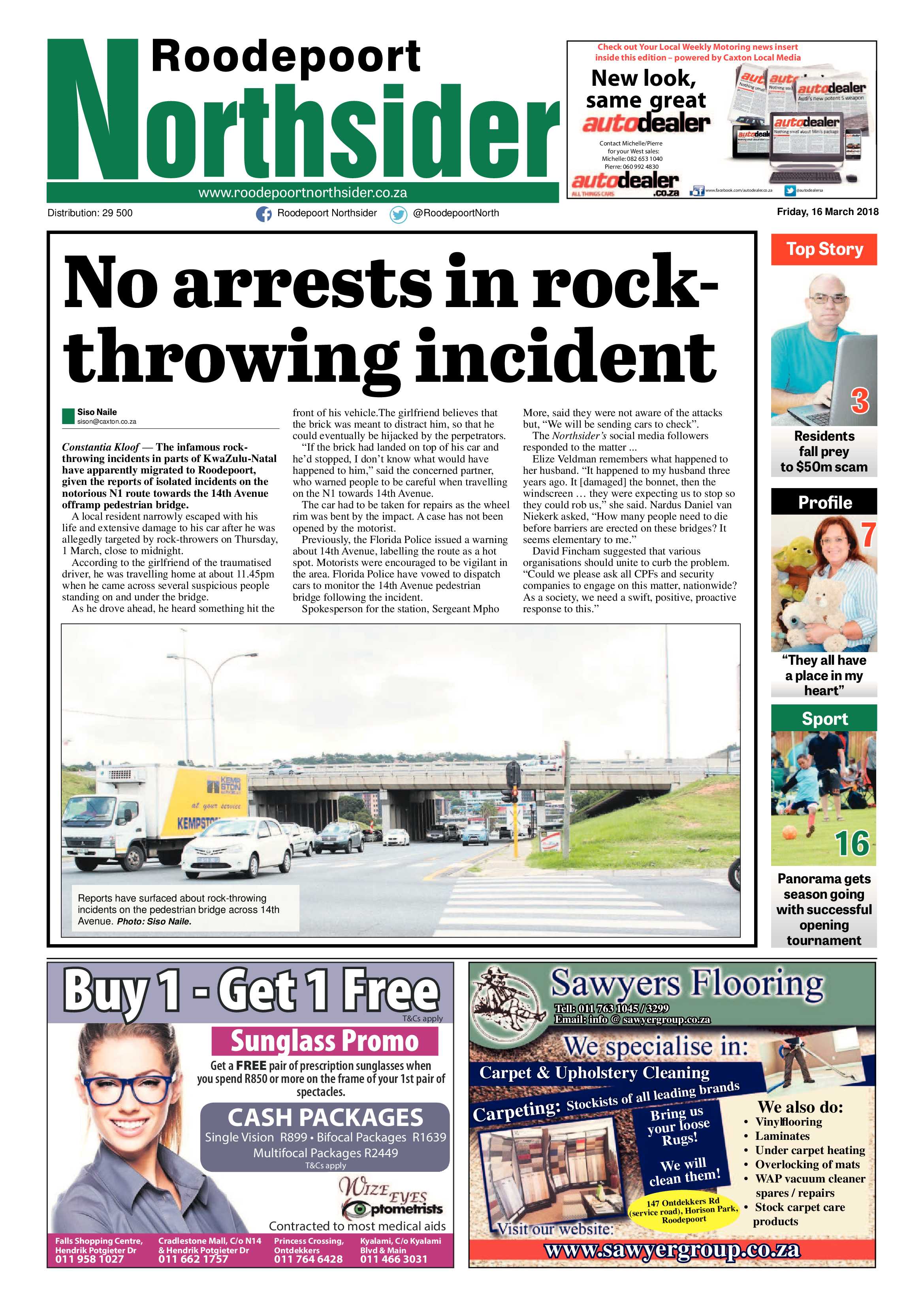 Roodepoort Northsider 16 March 2018 page 1