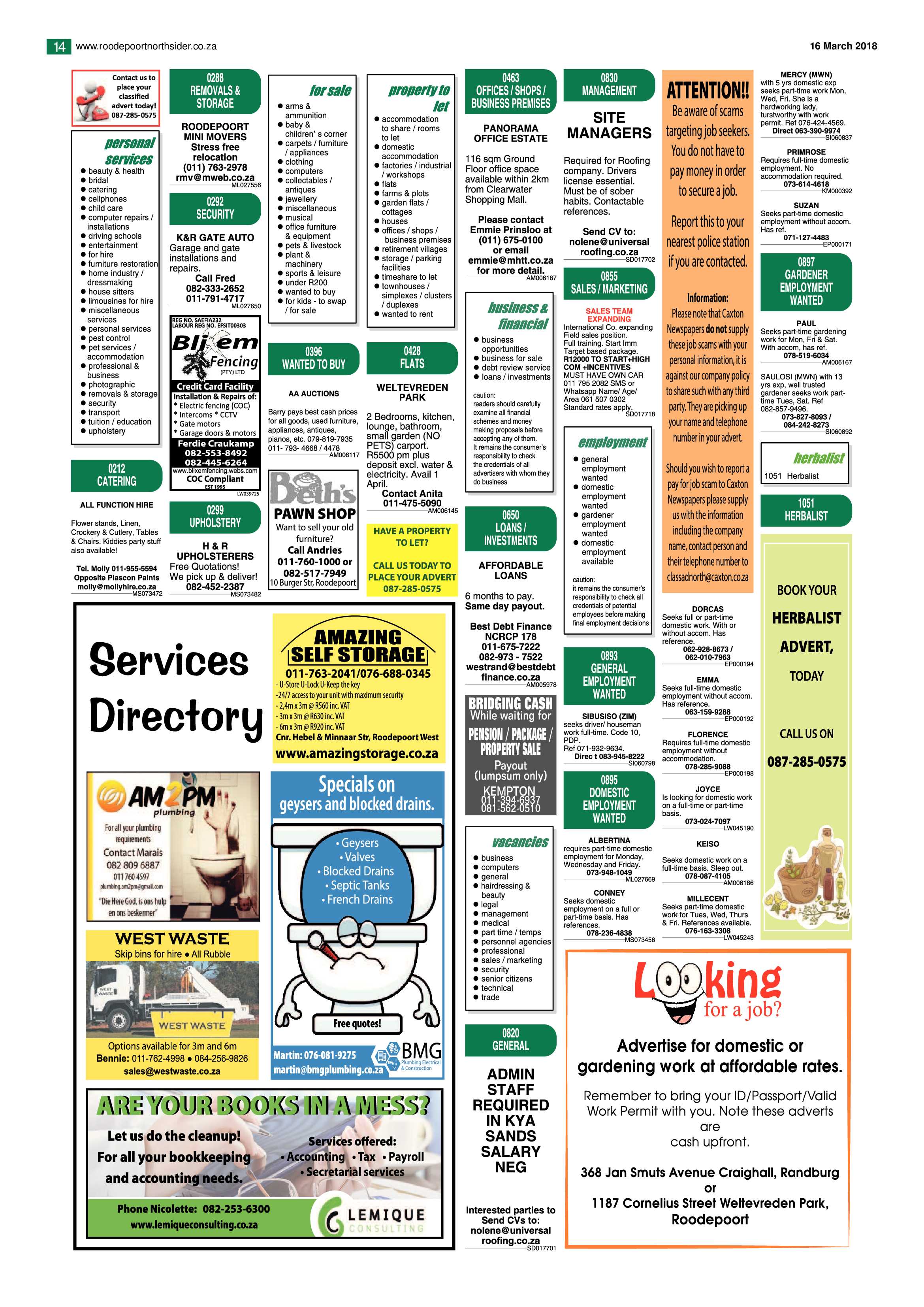 Roodepoort Northsider 16 March 2018 page 14