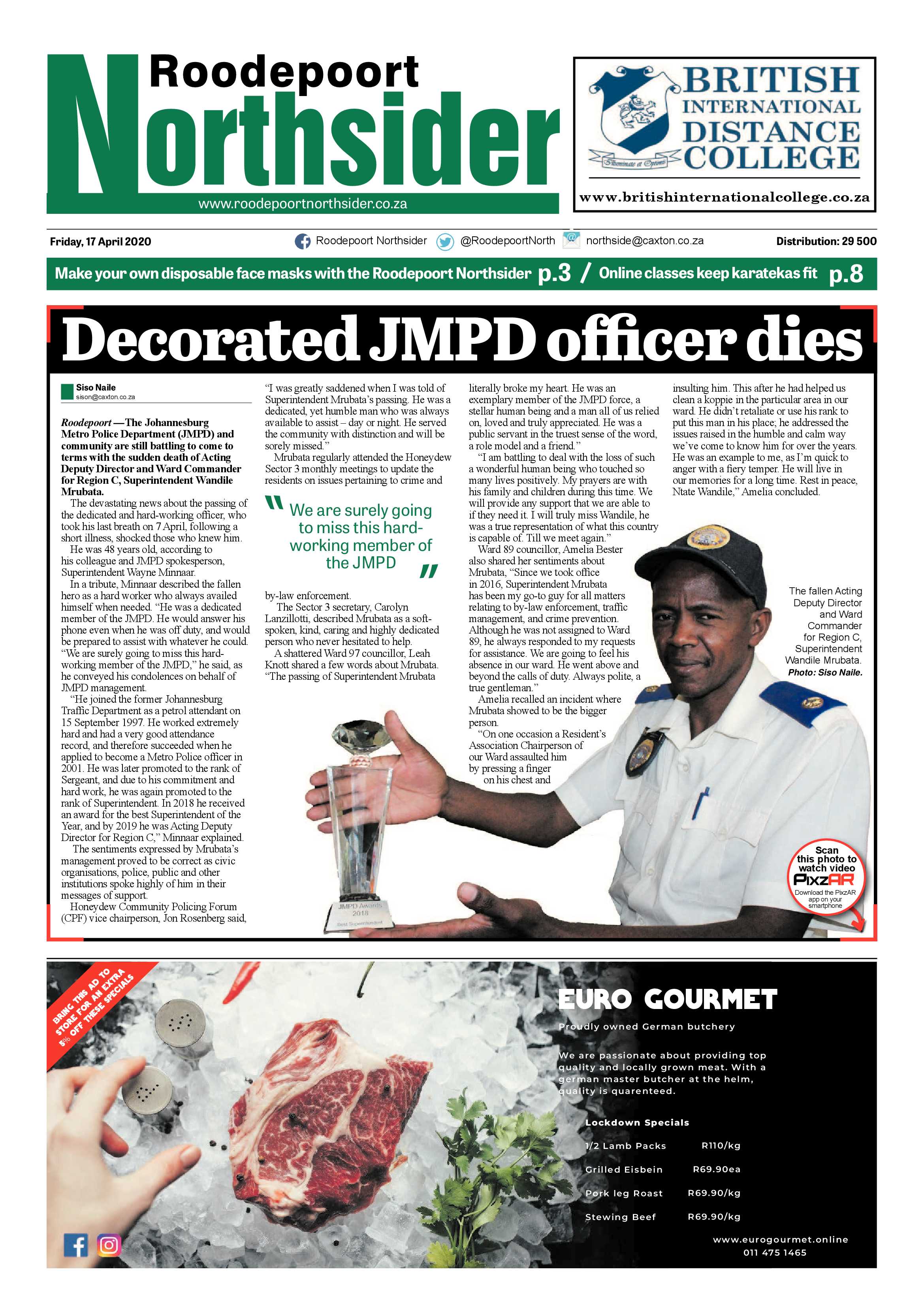 Roodepoort Northsider 17 April 2020 page 1