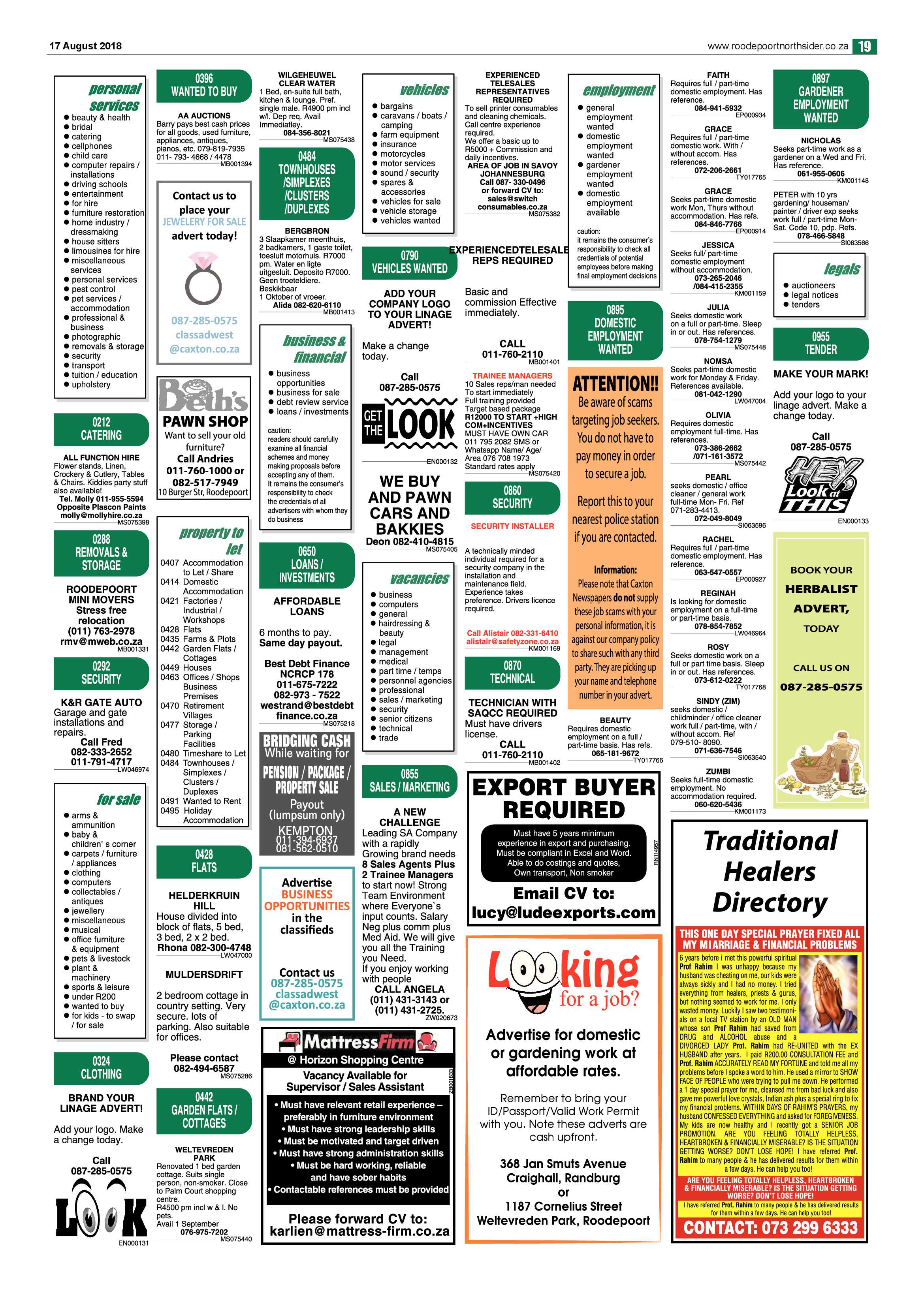 Roodepoort Northsider 17 August 2018 page 19