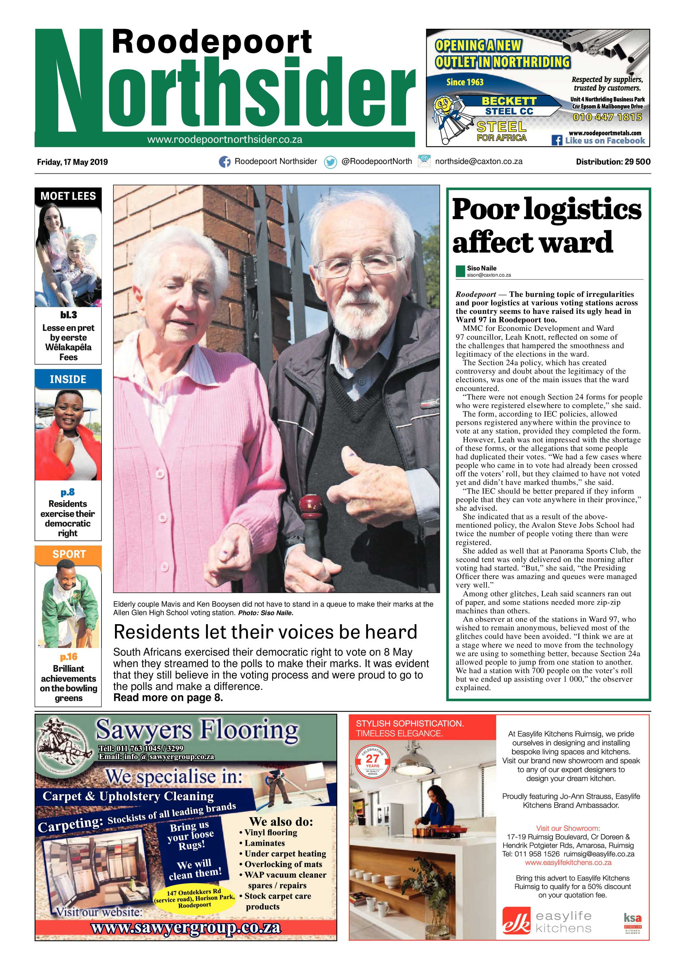 Roodepoort Northsider 17 May 2019 page 1