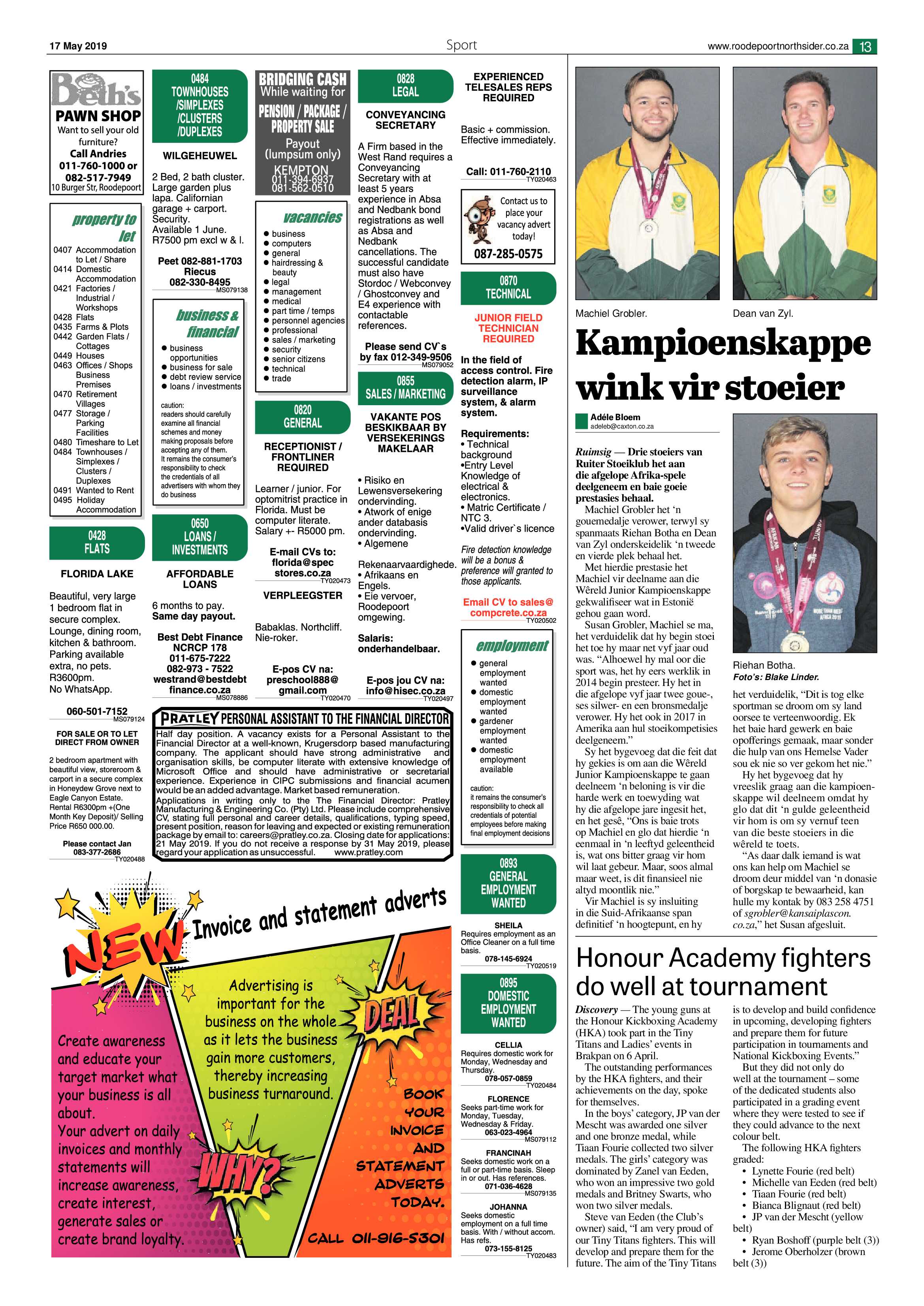 Roodepoort Northsider 17 May 2019 page 13