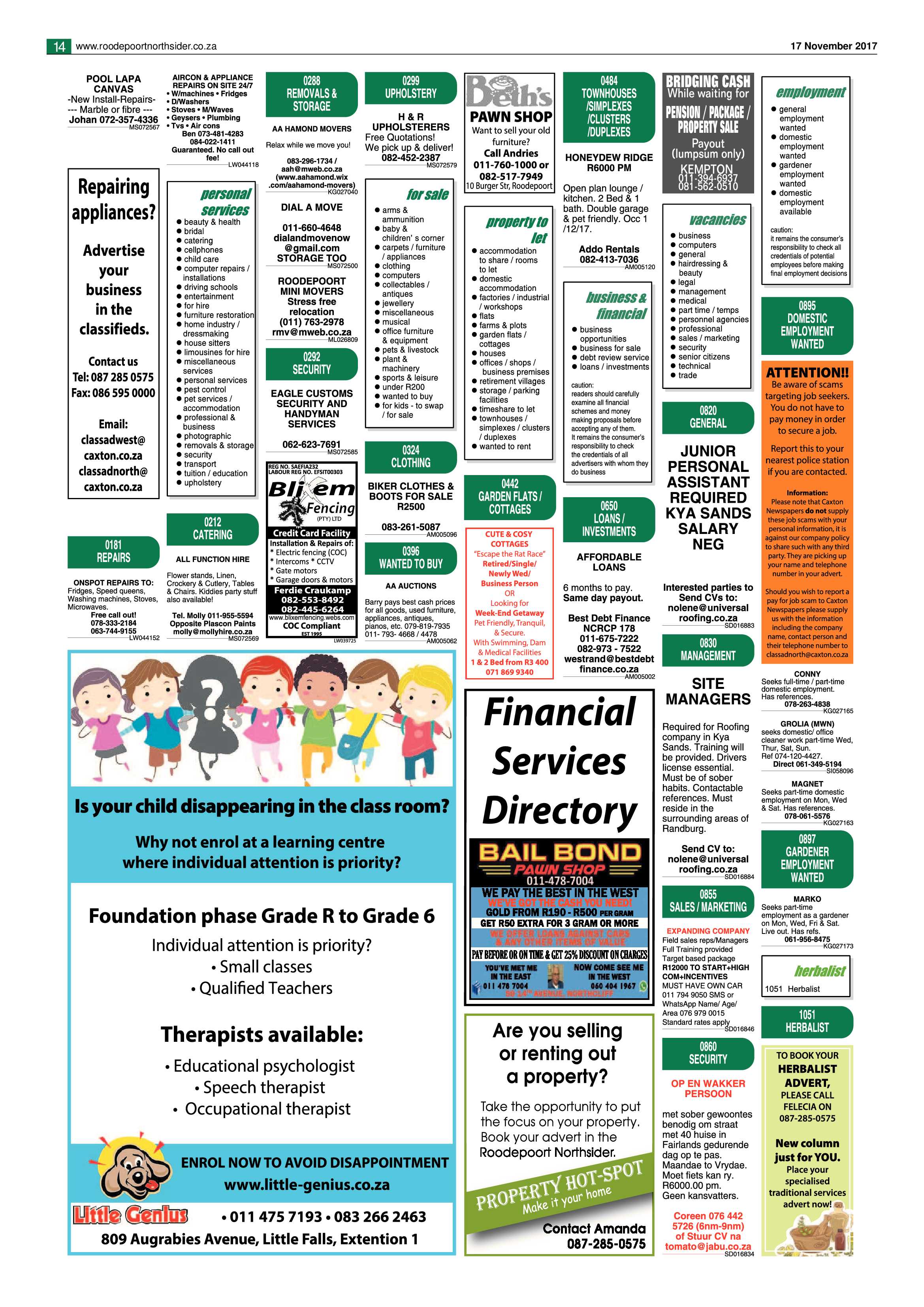 Roodepoort Northsider 17 November 2017 page 14