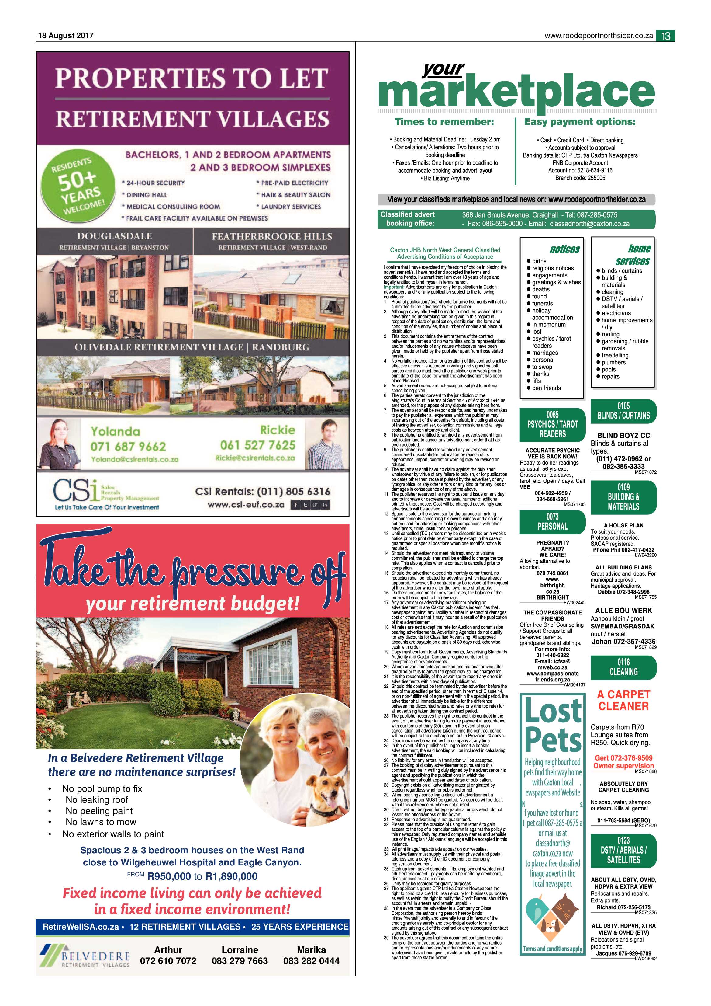 Roodepoort Northsider 18 August 2017 page 13