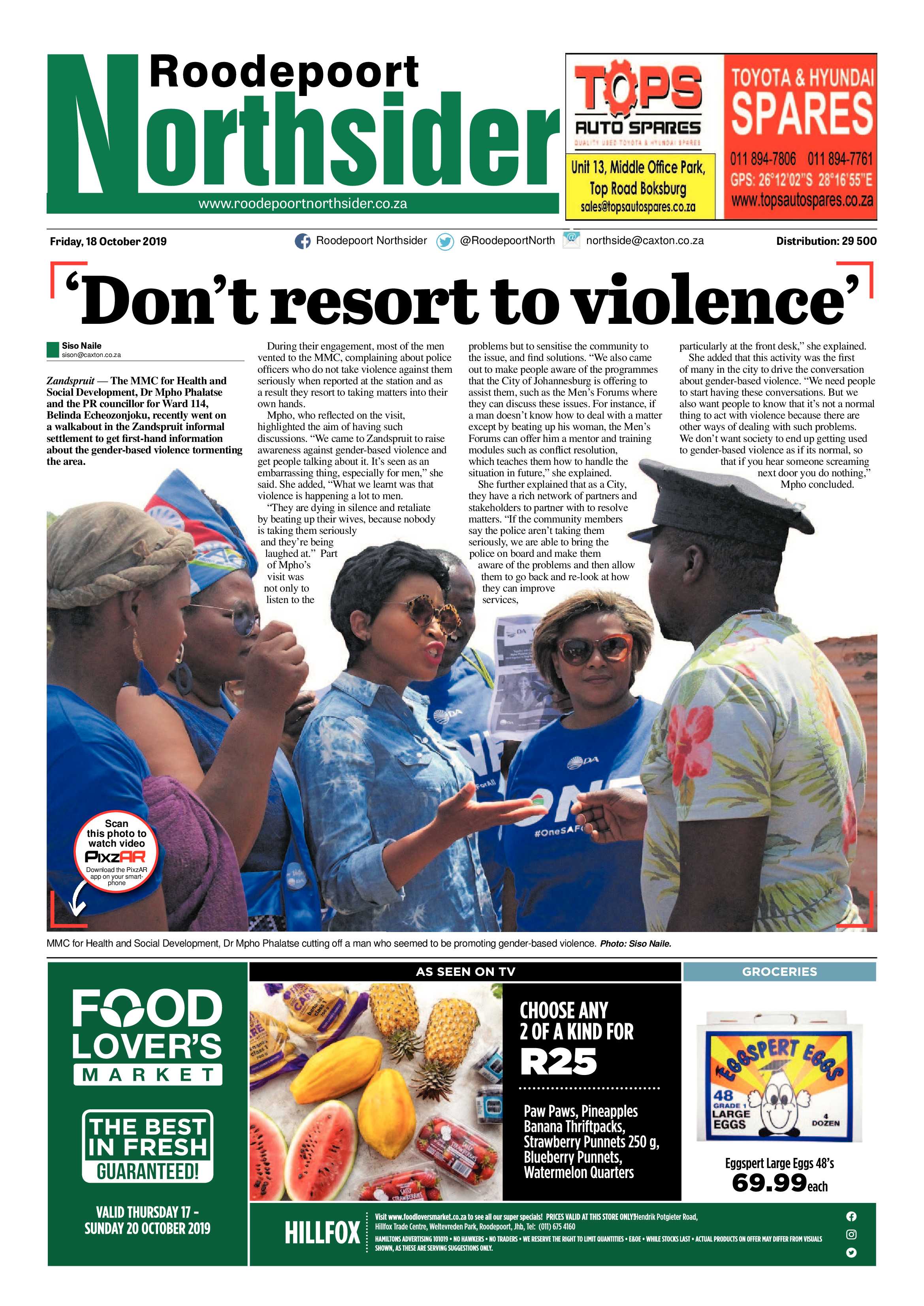 Roodepoort Northsider 18 October 2019 page 1