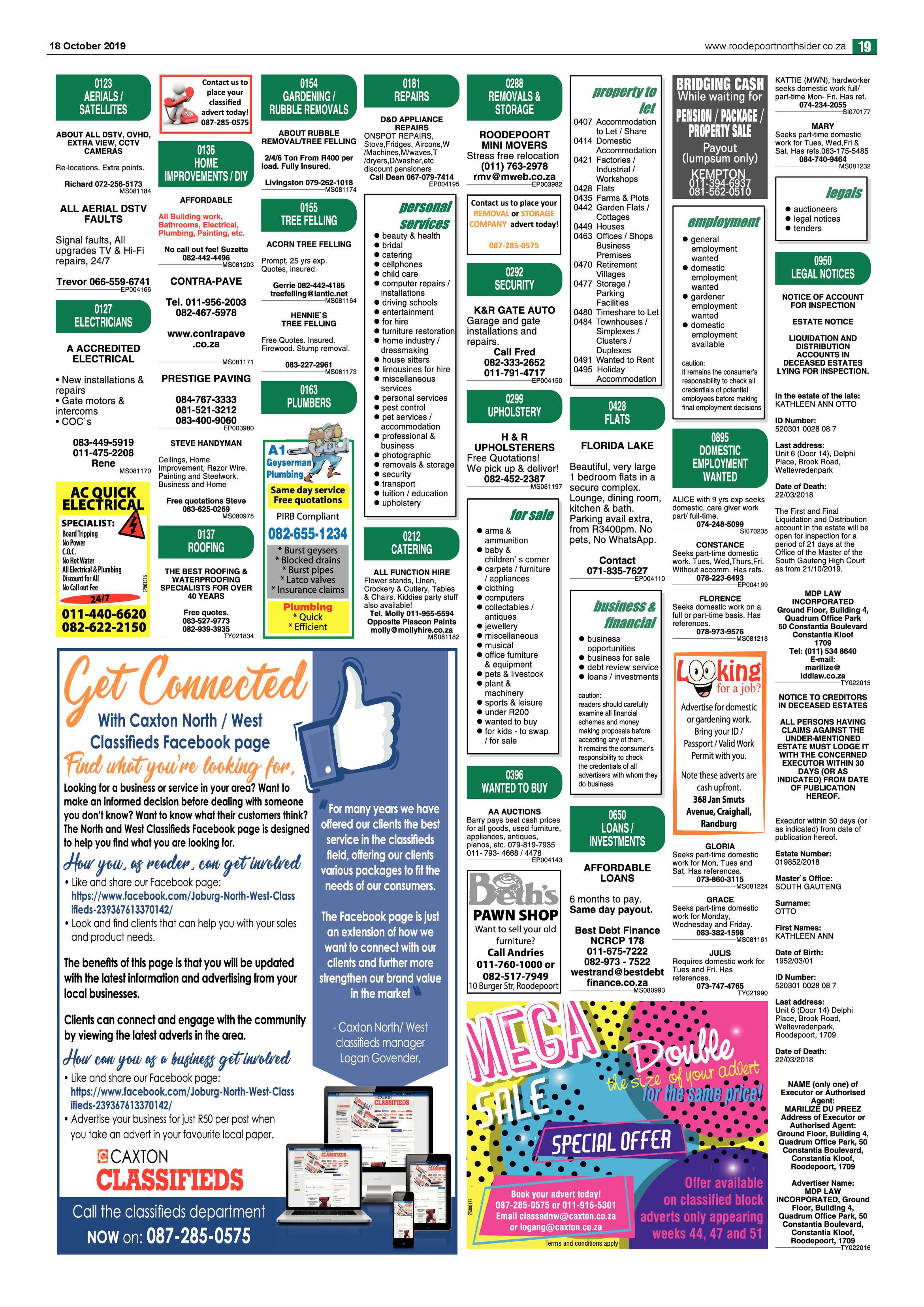 Roodepoort Northsider 18 October 2019 page 19