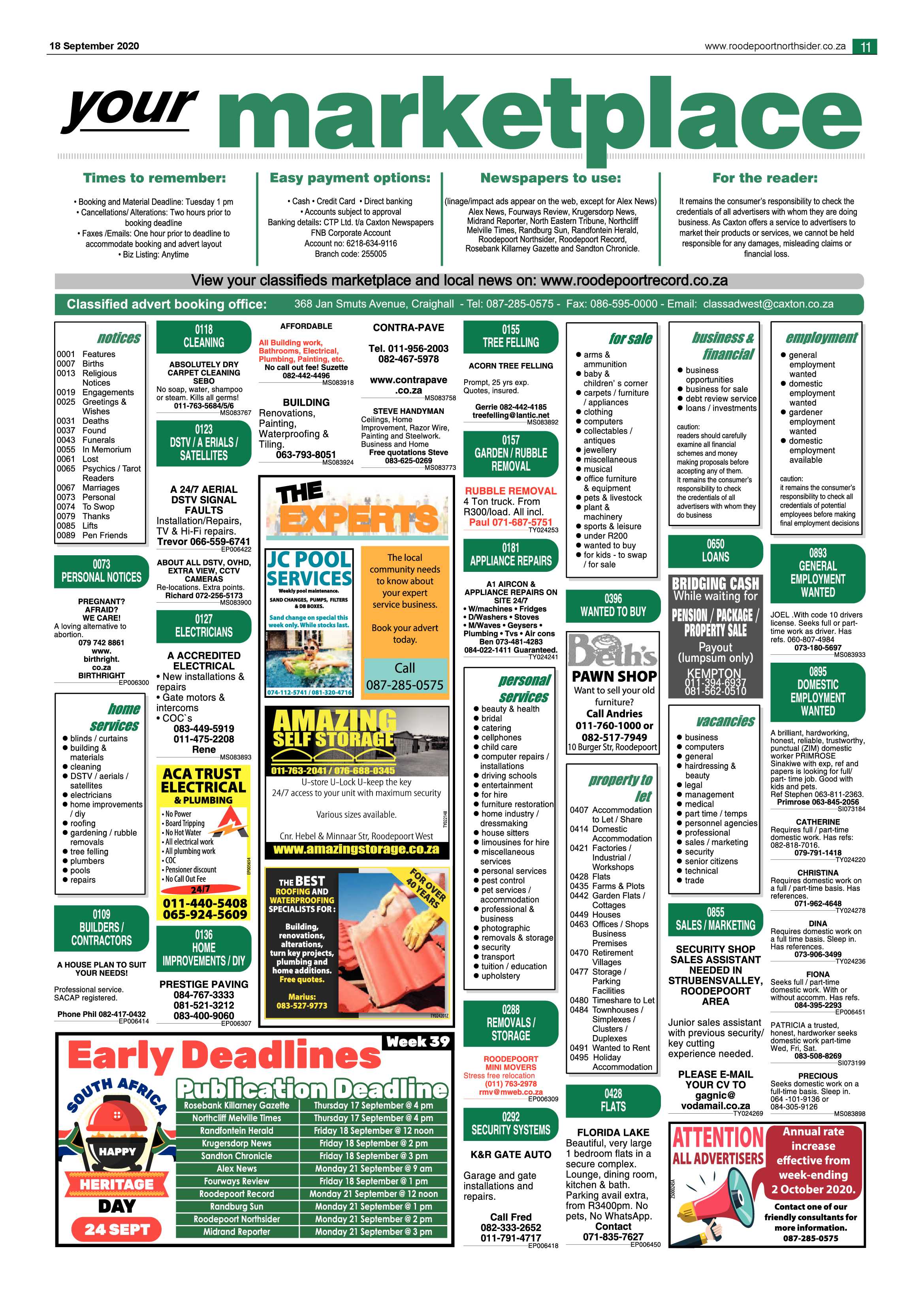 Roodepoort Northsider 18 September 2020 page 11