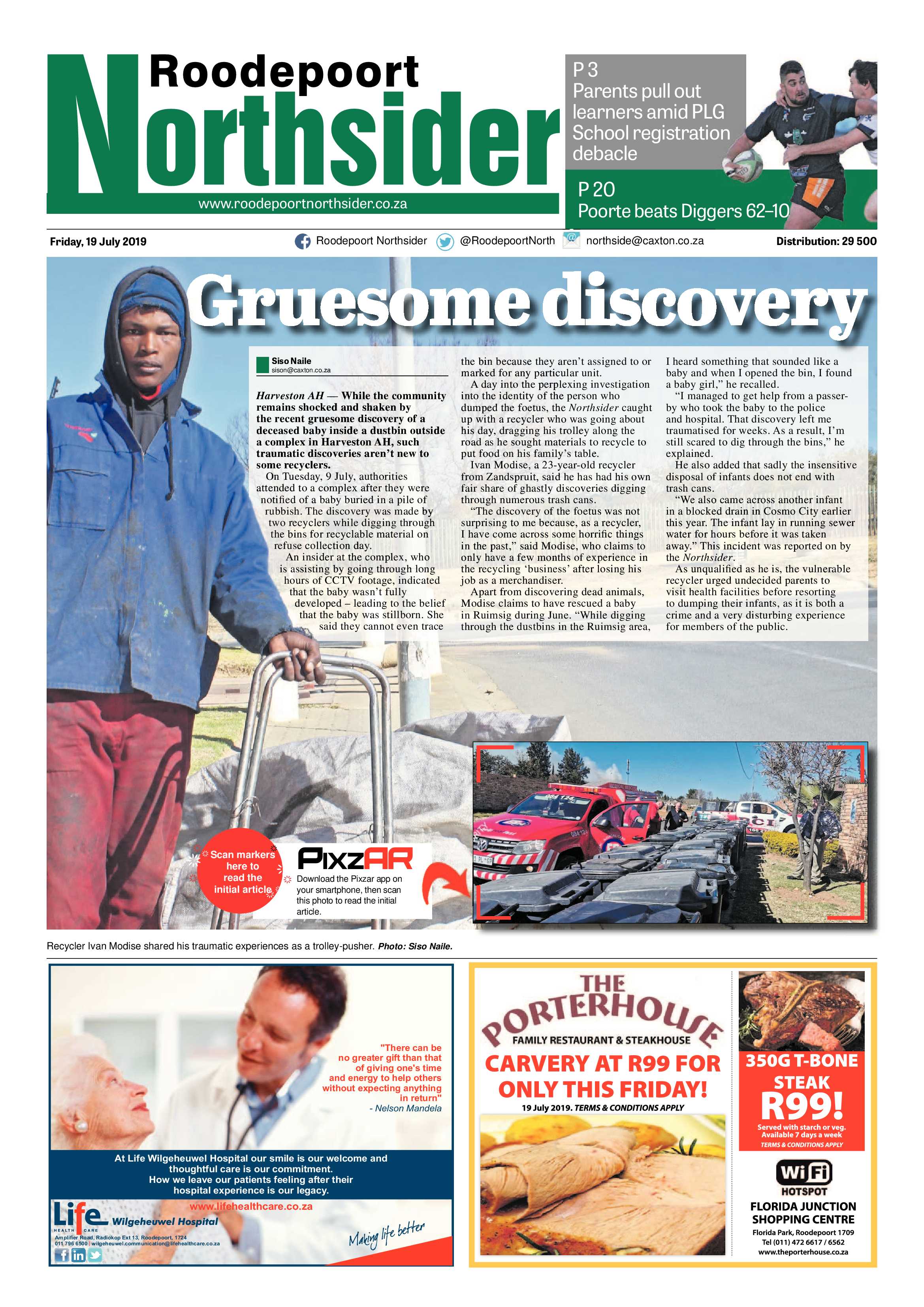 Roodepoort Northsider 19 July 2019 page 1