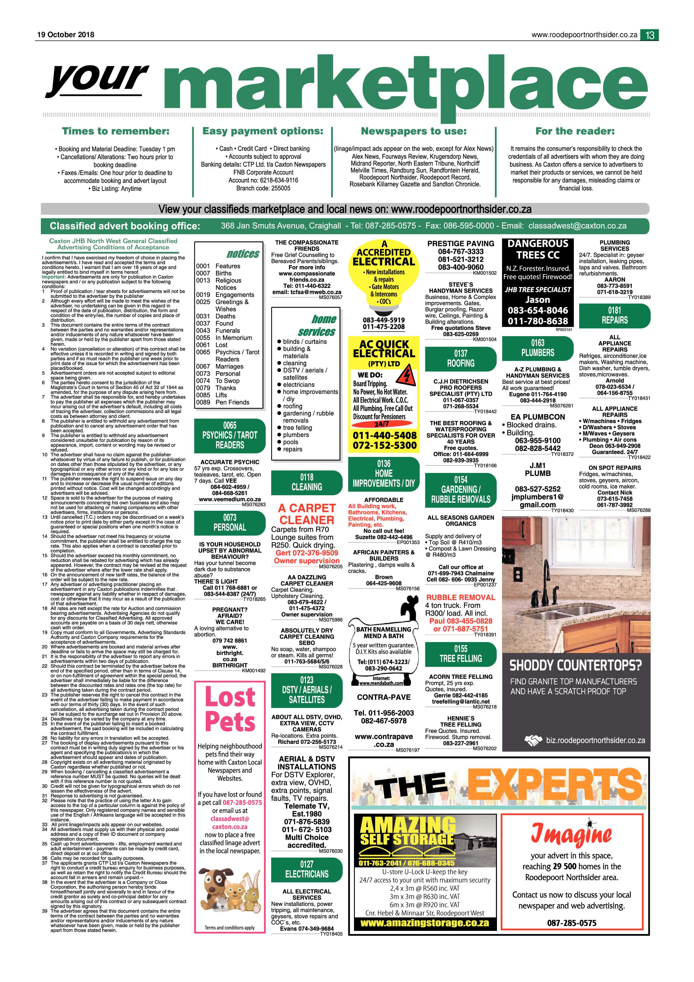 Roodepoort Northsider 19 October 2018 page 13