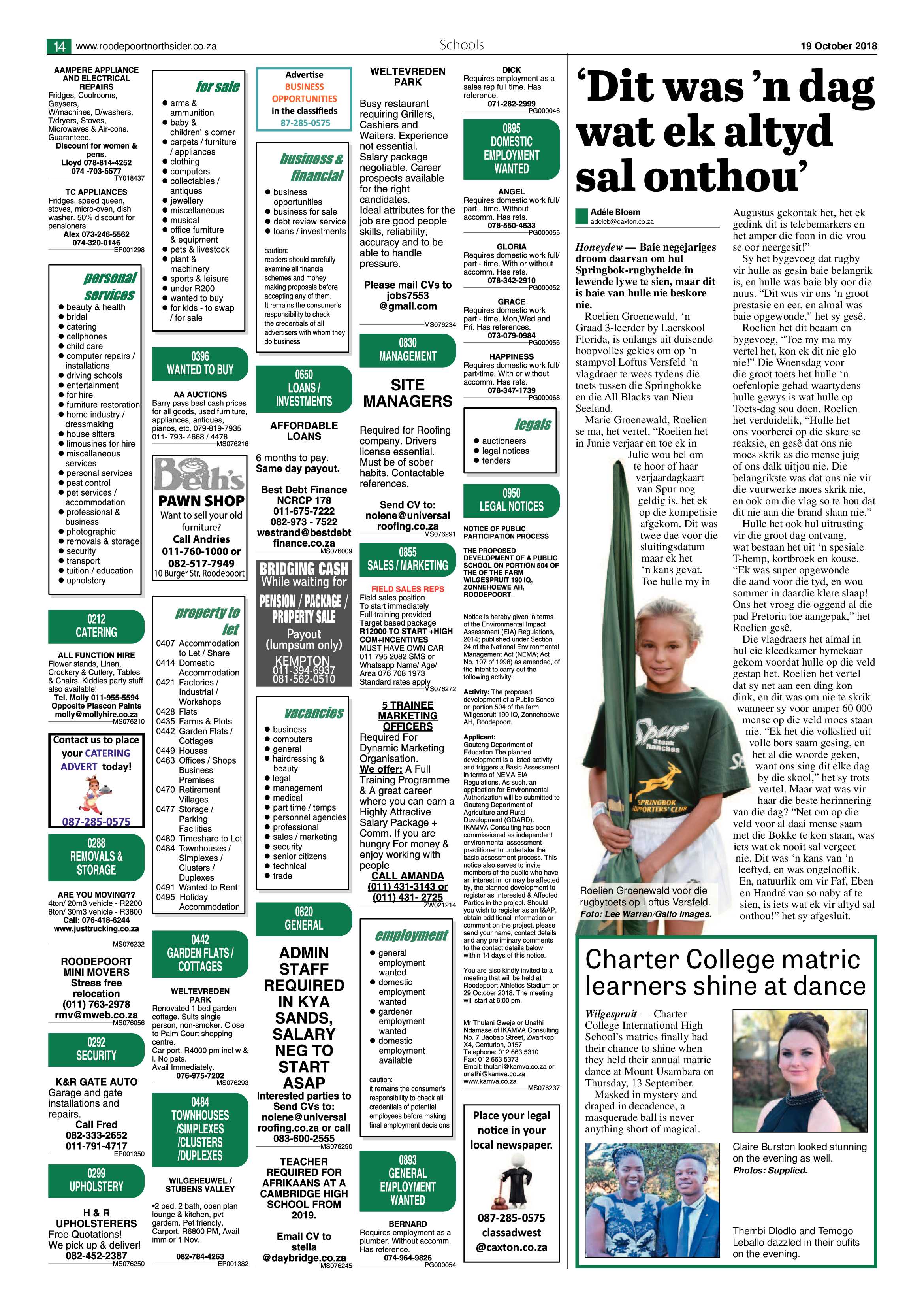 Roodepoort Northsider 19 October 2018 page 14