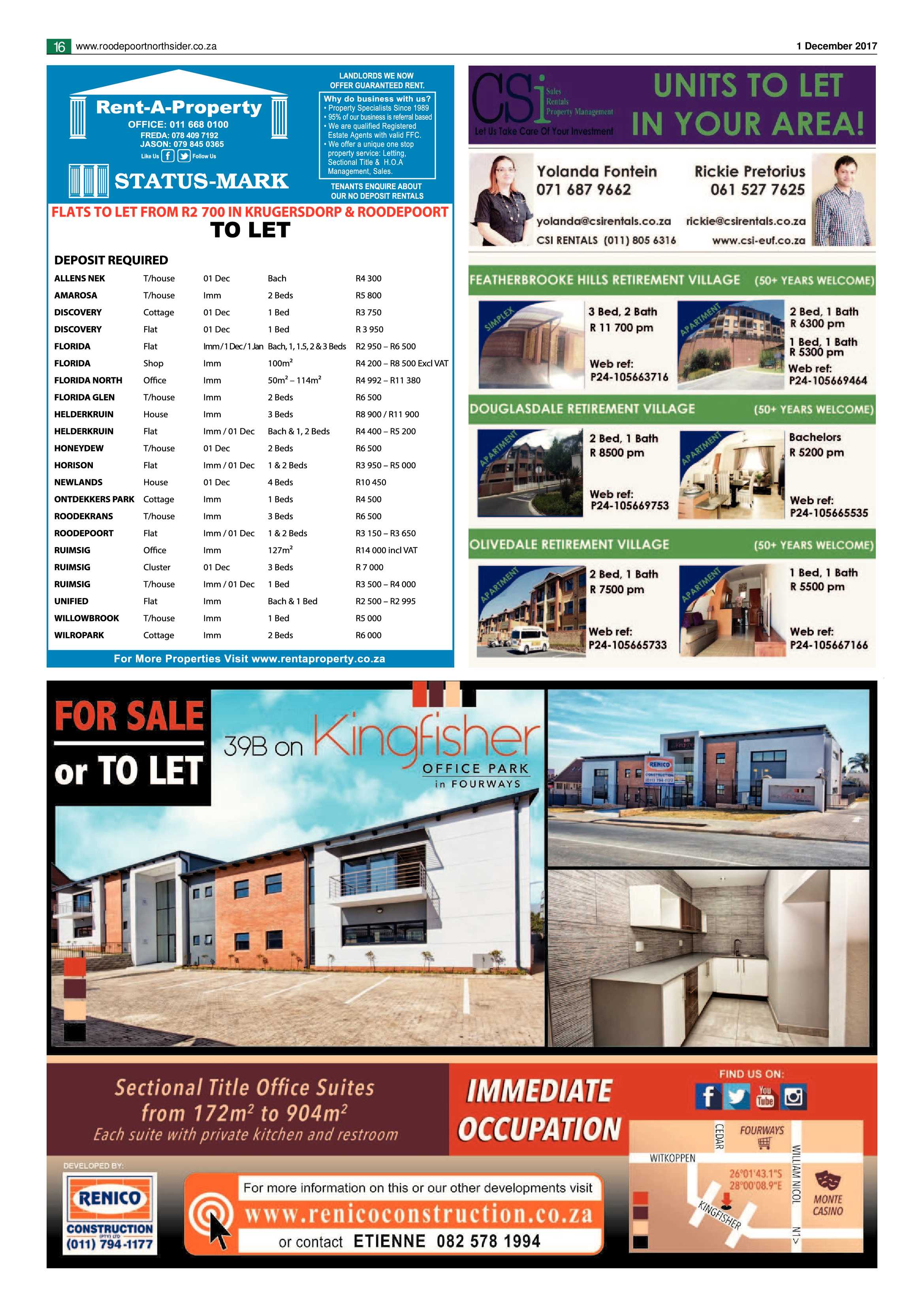 Roodepoort Northsider 1 December 2017 page 16