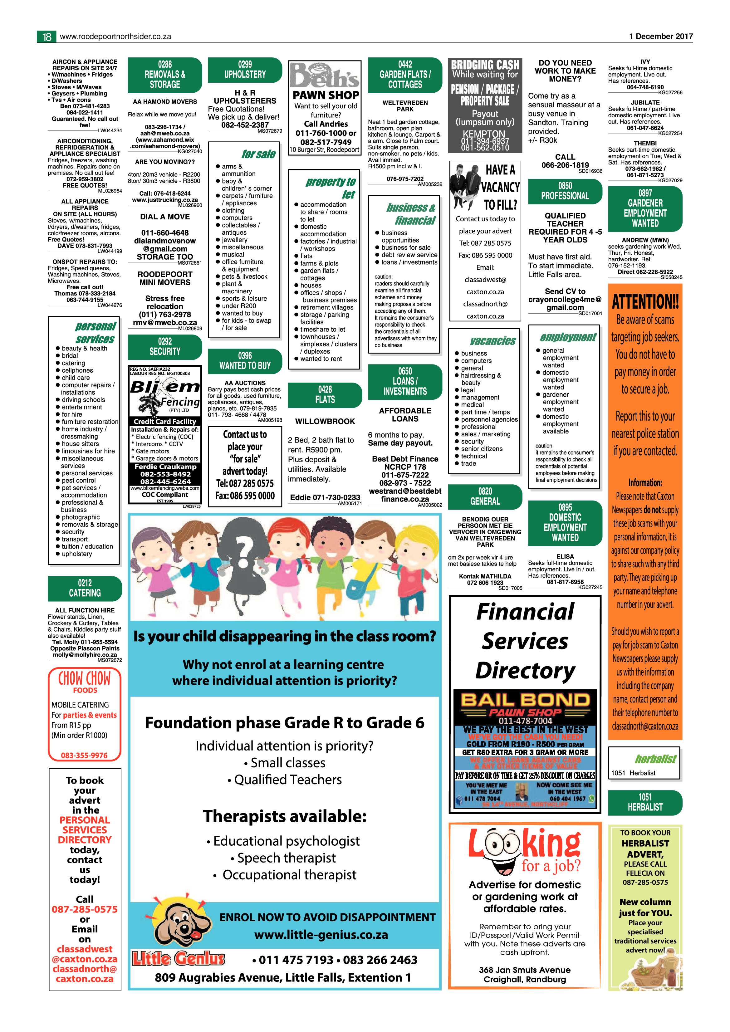 Roodepoort Northsider 1 December 2017 page 18