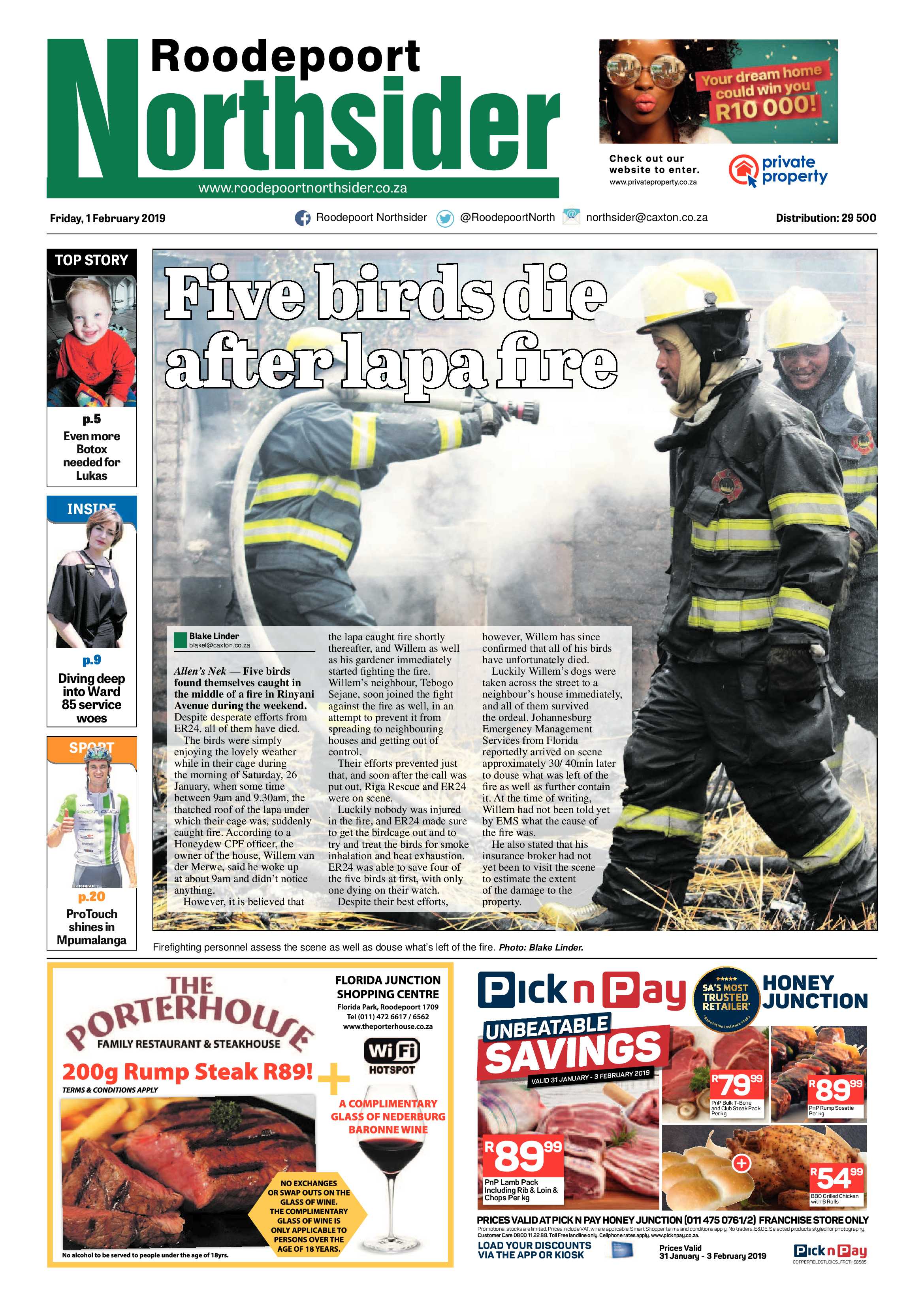 Roodepoort Northsider 1 February 2019 page 1