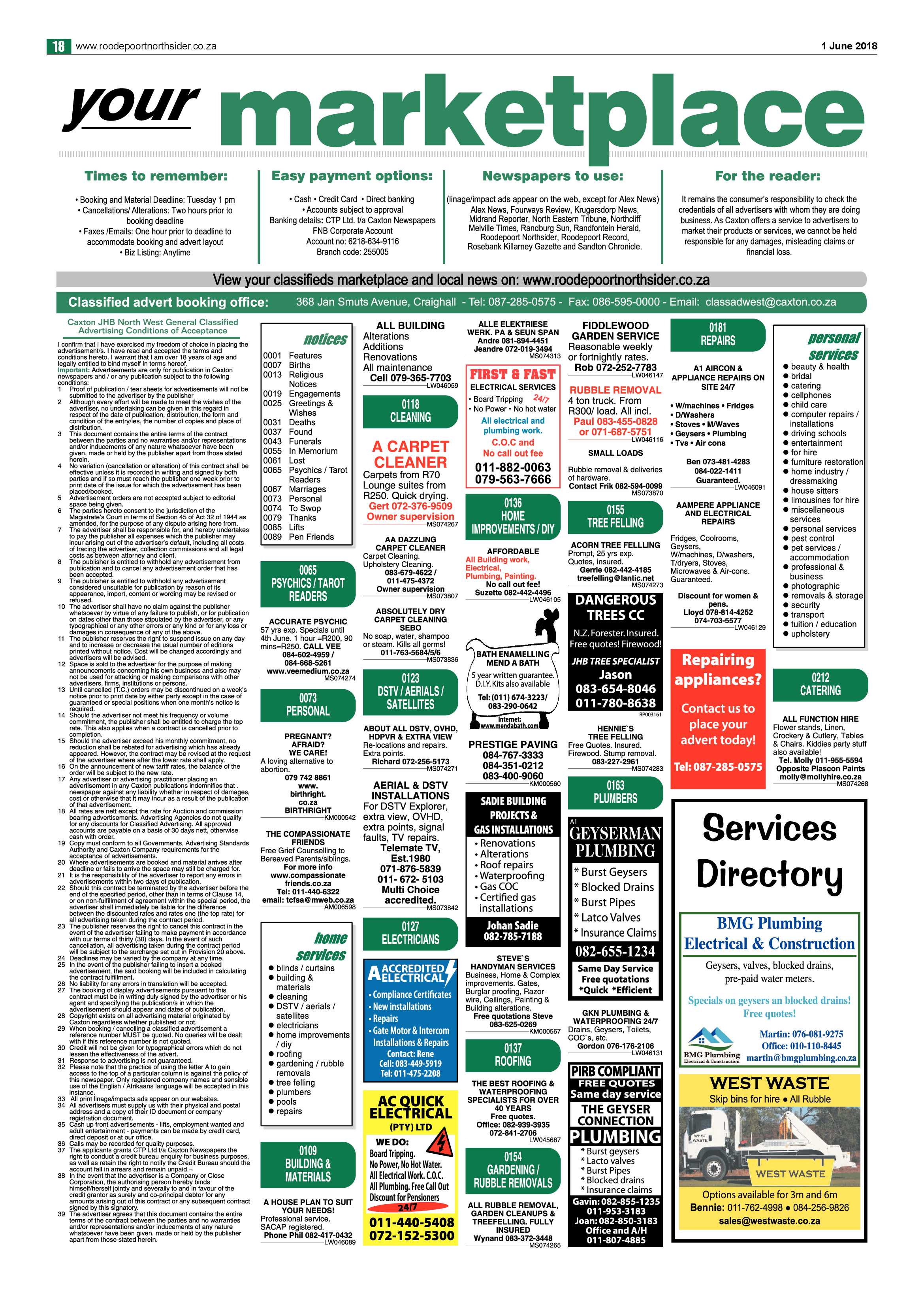 Roodepoort Northsider 1 June 2018 page 18