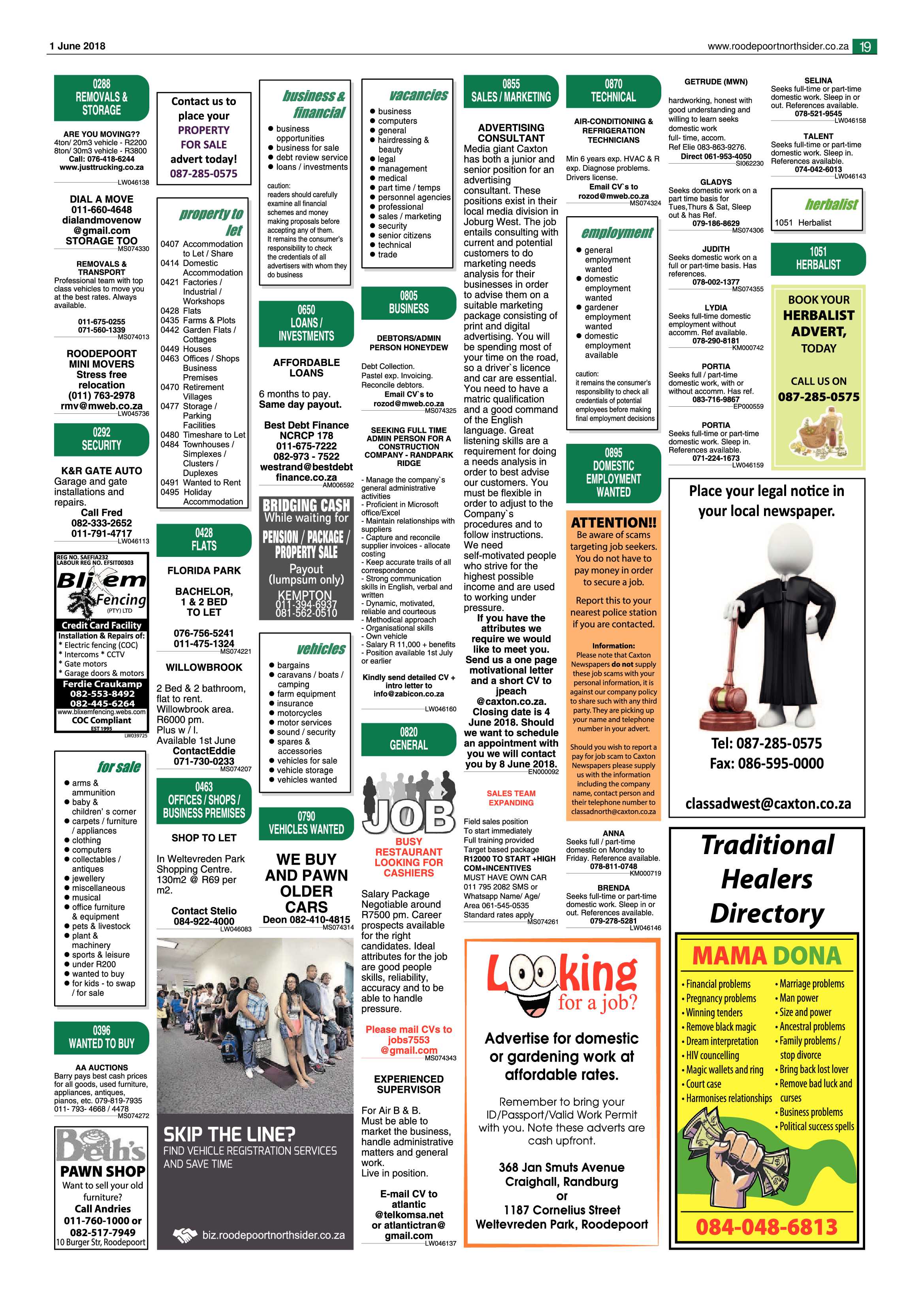 Roodepoort Northsider 1 June 2018 page 19