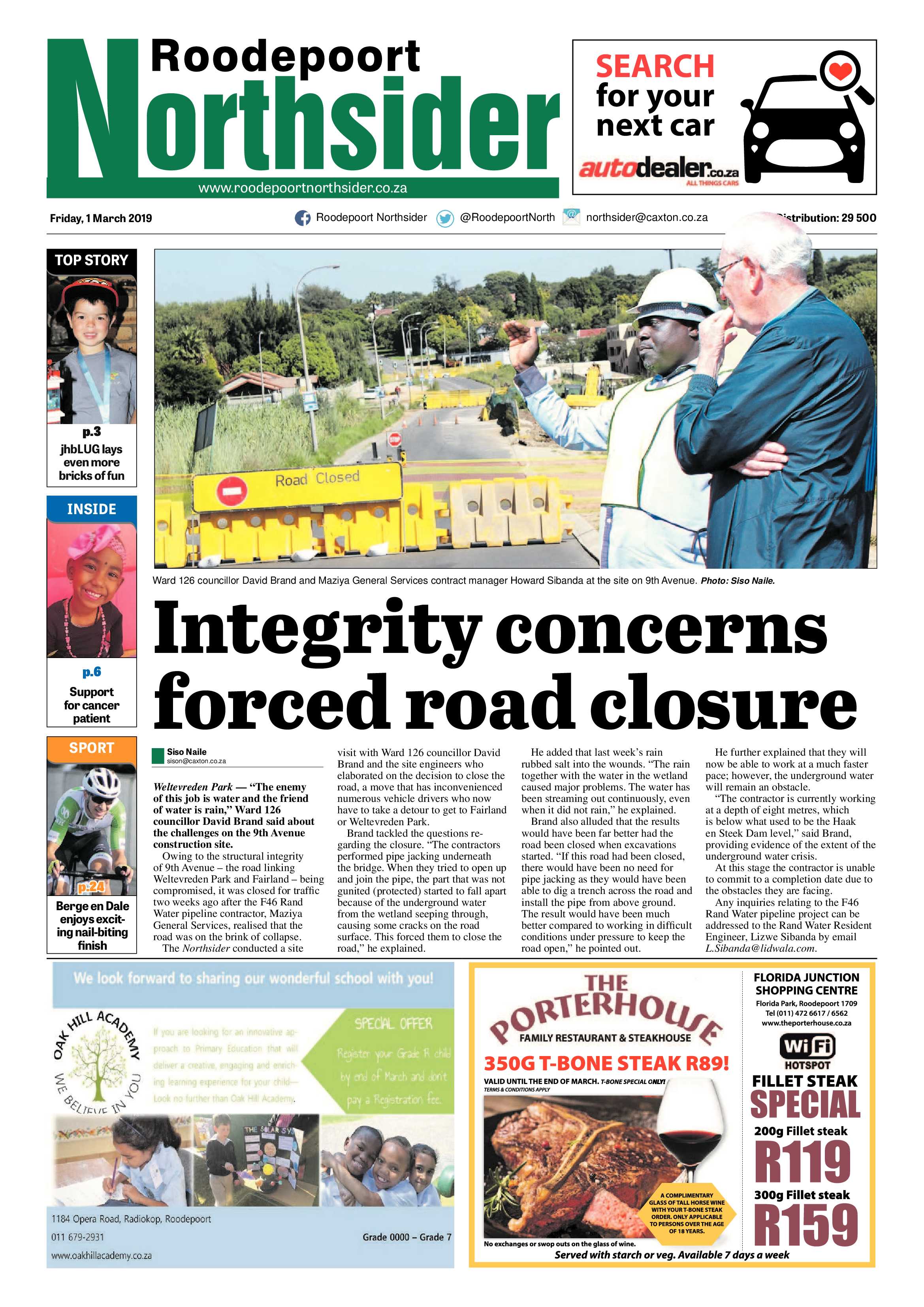 Roodepoort Northsider 1 March 2019 page 1